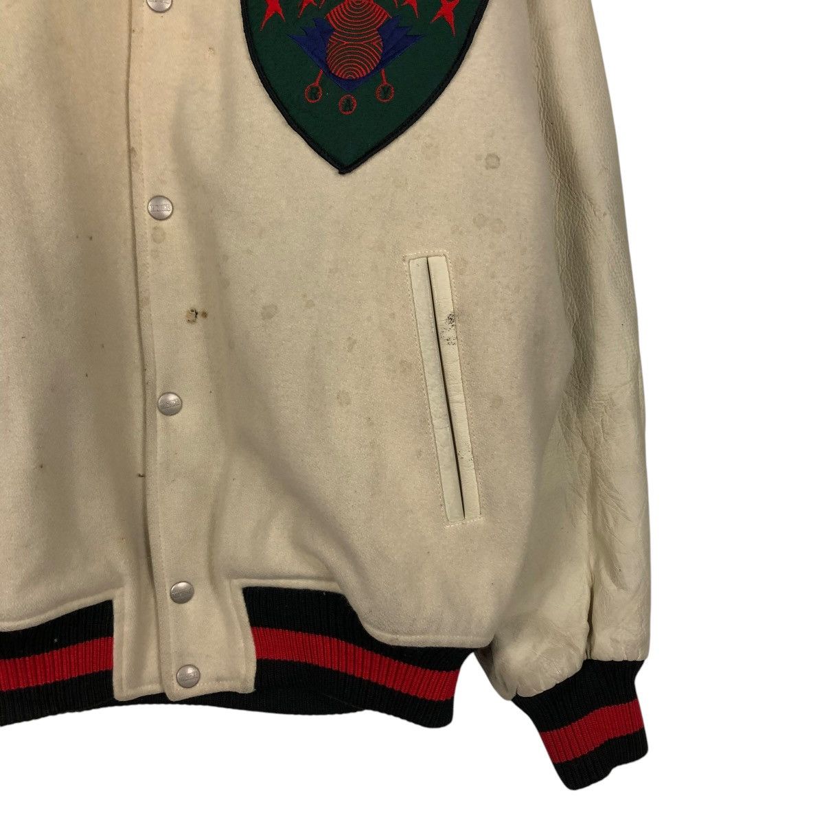 Japanese Brand 🔥VINTAGE BOMBER JACKET MICHIKO KOSHINO BIG LOGO BACKHIT Size US M / EU 48-50 / 2 - 8 Thumbnail