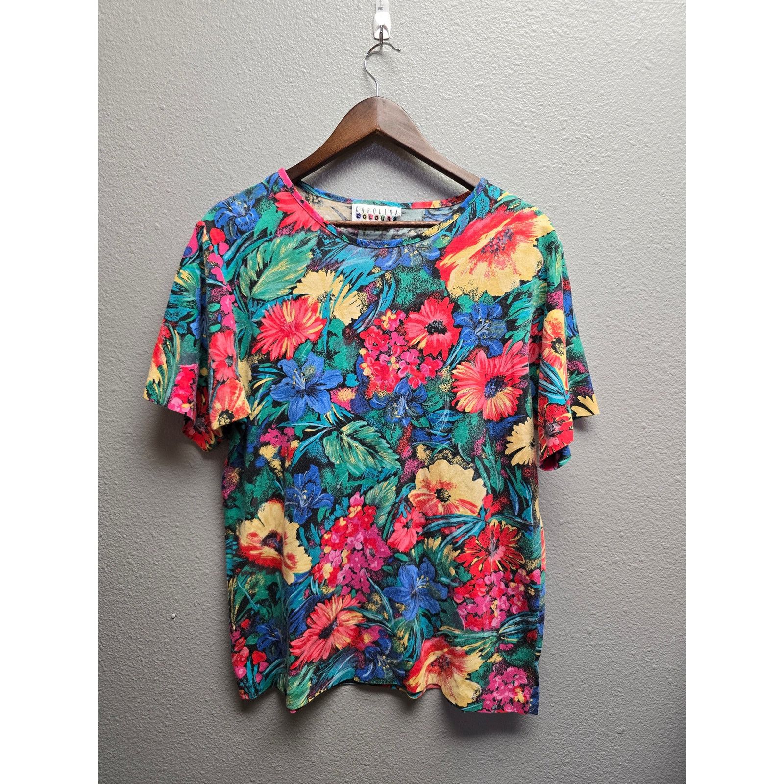Vintage Vintage Womens Carolina Colours Shirt Floral Tee Flower M Size M / US 6-8 / IT 42-44 - 1 Thumbnail