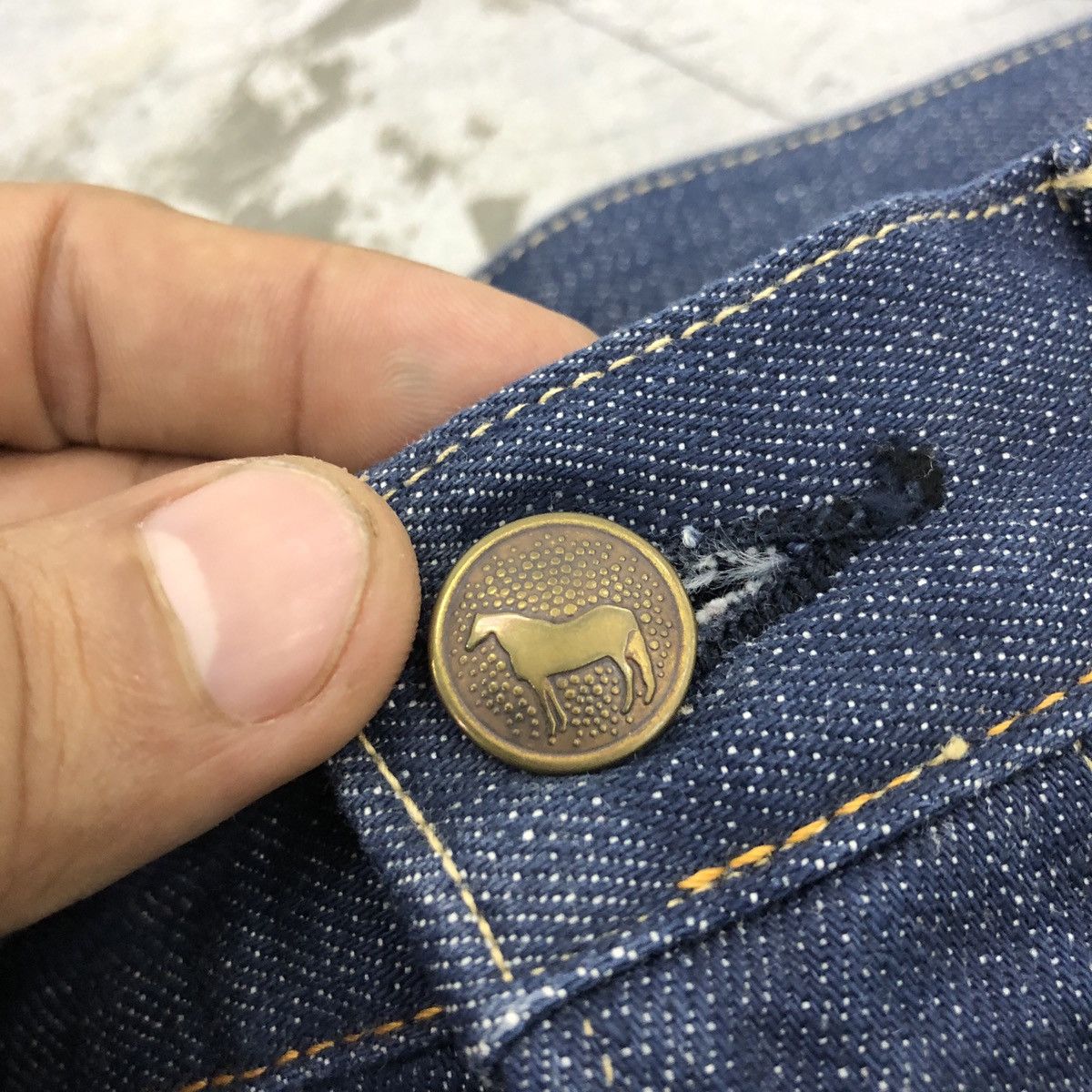 45rpm × Japanese Brand 45 RPM Baggy Flare Selvedge Denim Jeans Size US 29 - 3 Thumbnail