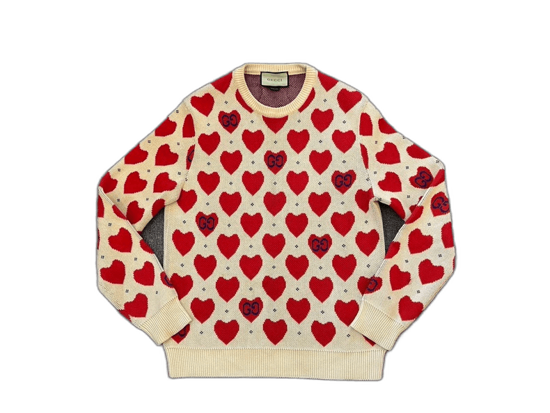 Gucci Heart Pattern Knit Sweater for Men