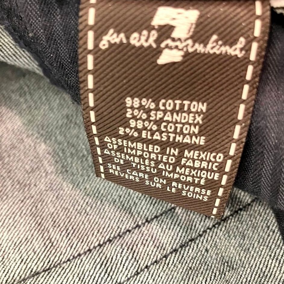 7 For All Mankind VINTAGE 7 For All Mankind Jeans Dark Wash Low Rise Bootcut A Pocket Womens Size 27 Dark Denim 31in Inseam Women Jeans Size 27" / US 4 / IT 40 - 7 Thumbnail
