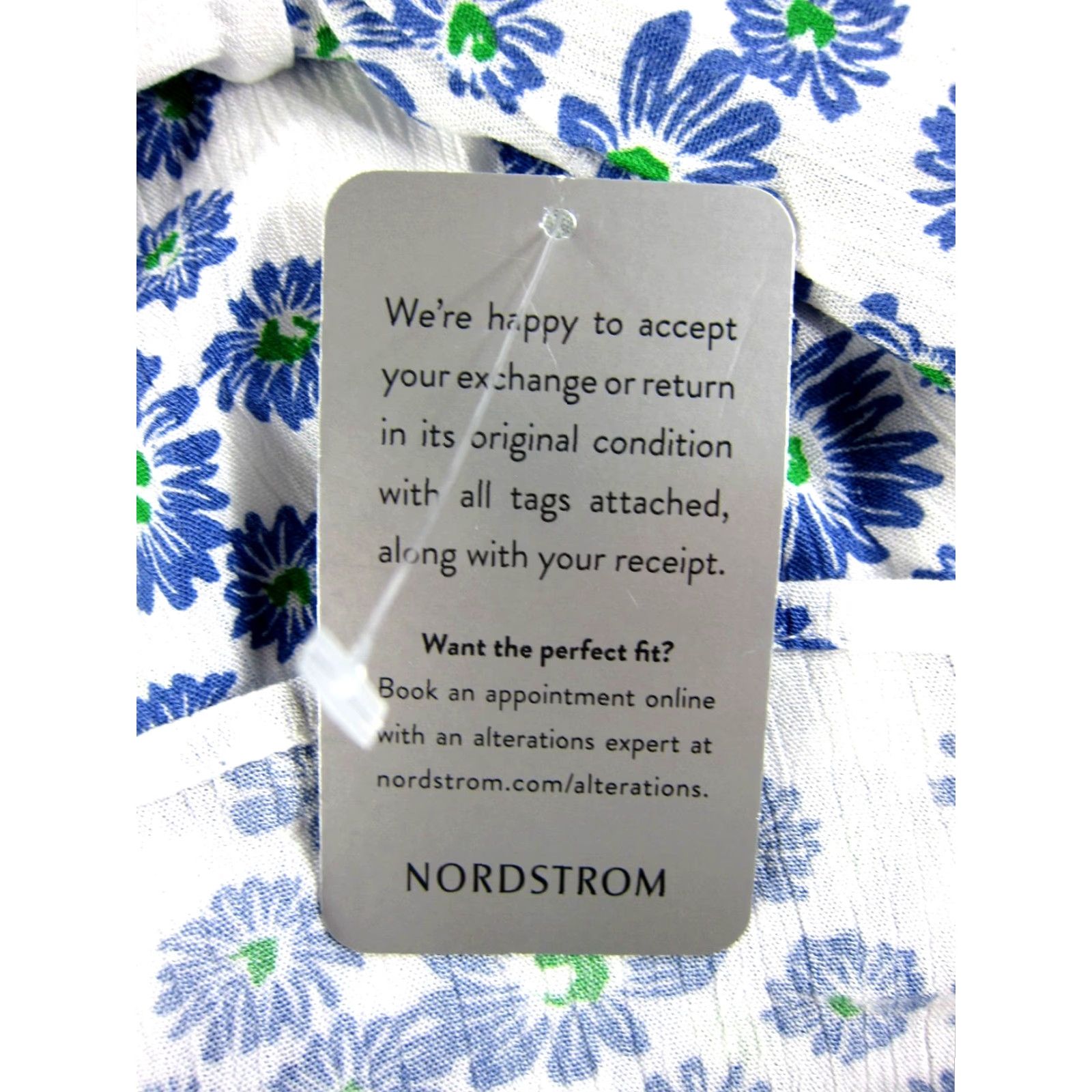 Nordstrom VINTAGE West Kei Nordstrom Off Shoulder Floral Blouse Blue White Rayon XL Top Women Blouse NWT Size XL / US 12-14 / IT 48-50 - 4 Thumbnail