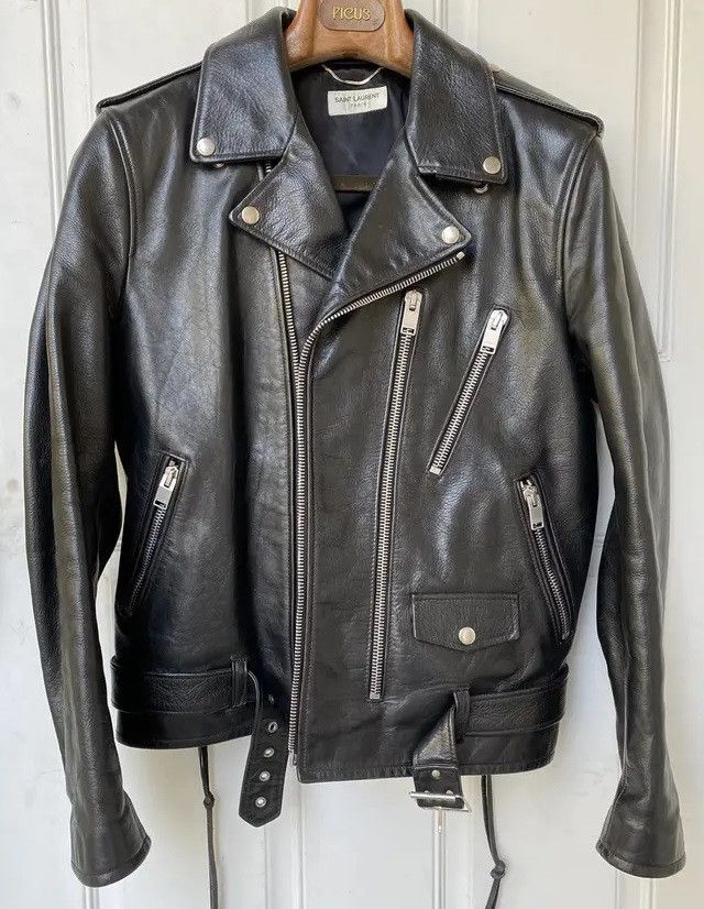 Saint Laurent Paris Saint Laurent Paris Leather Biker Jacket Size US S / EU 44-46 / 1 - 1 Thumbnail