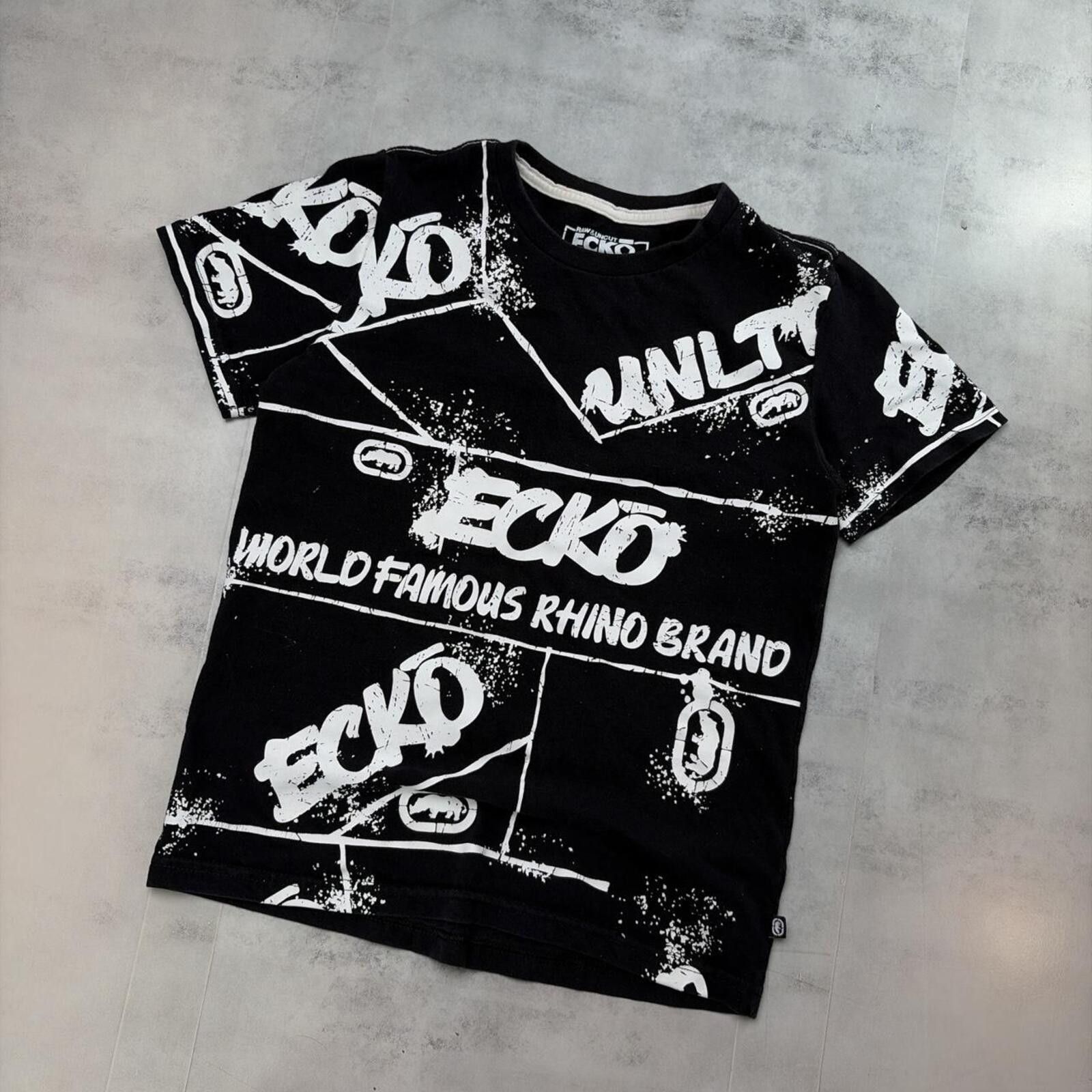 Ecko Unltd. Y2K Black Ecko Unltd Grunge Gothic Skater T-Shirt Size S / US 4 / IT 40 - 2 Thumbnail