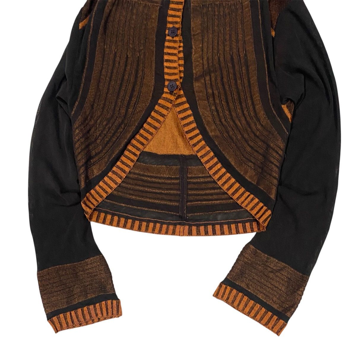 Hiroko Koshino Homme ‼️LAST DROP‼️Hiroko Koshino Cropped Panel Knit Jacket Size XS / US 0-2 / IT 36-38 - 12 Thumbnail