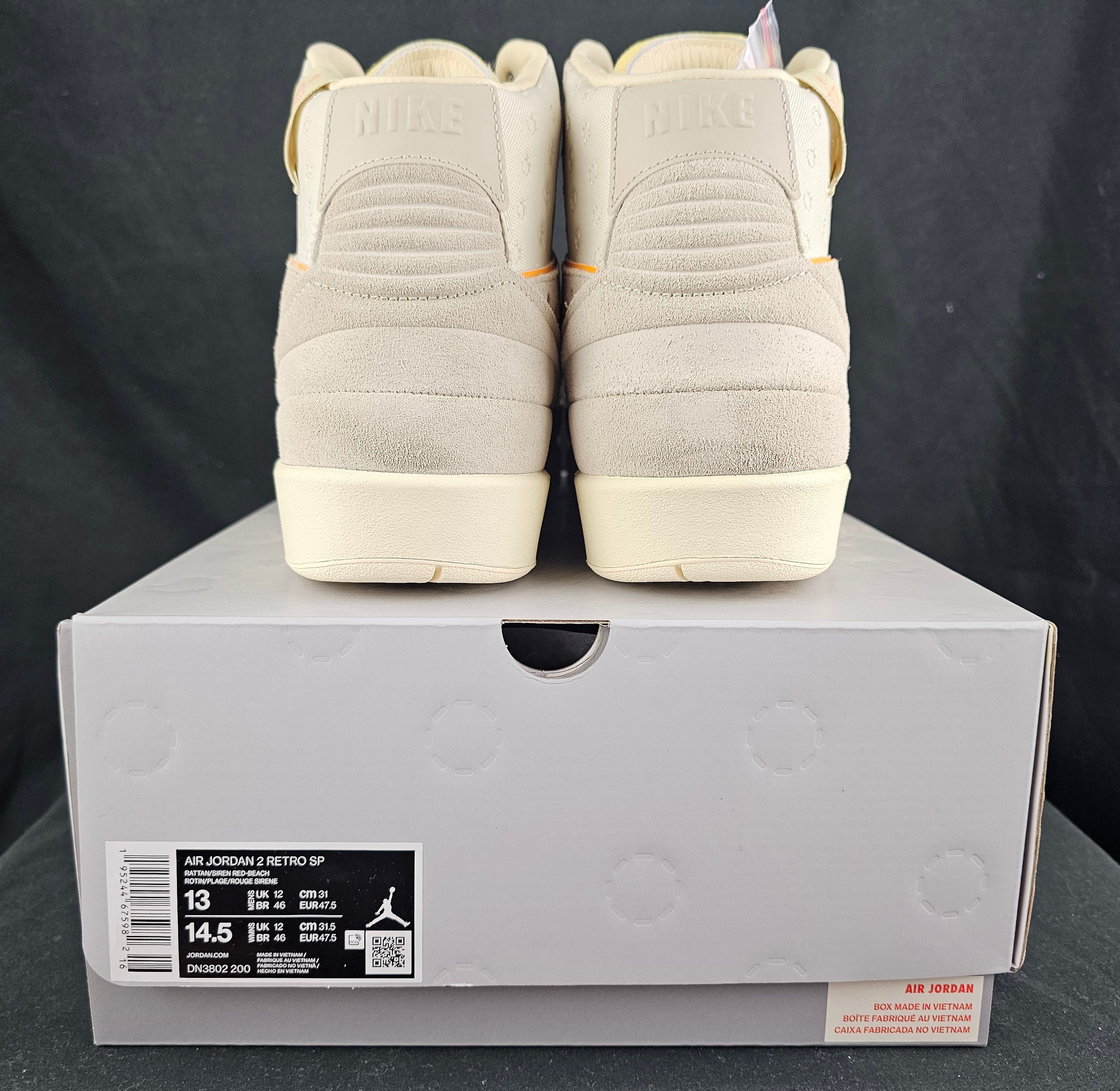 Jordan Brand Nike Jordan 2 Retro SP Union LA Rattan Cream Orange Yellow Size US 13 / EU 46 - 9 Thumbnail