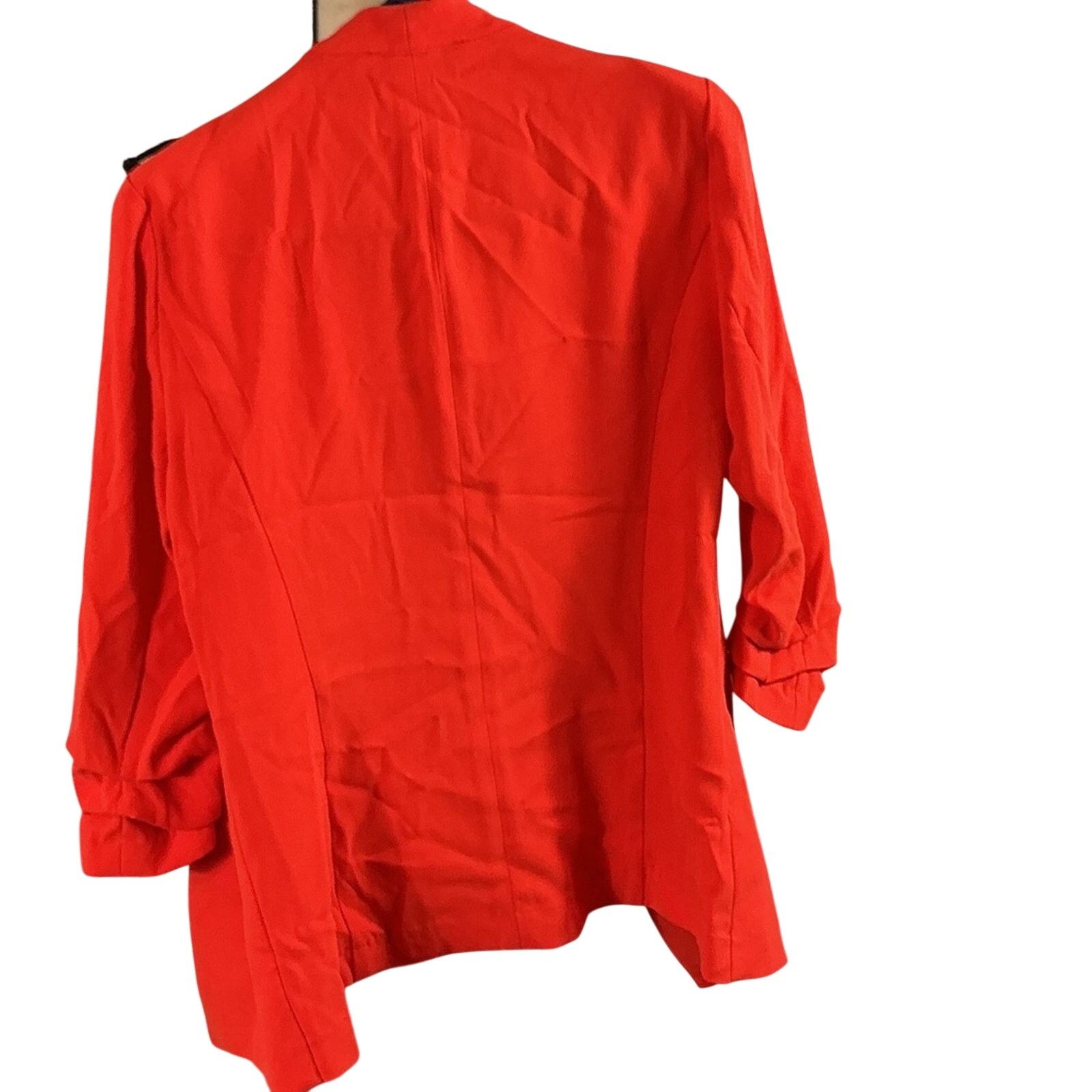 Rachel Zoe Rachel Zoe Blazer Size Small Bright Orange Open Front Jacket Size S / US 4 / IT 40 - 3 Thumbnail