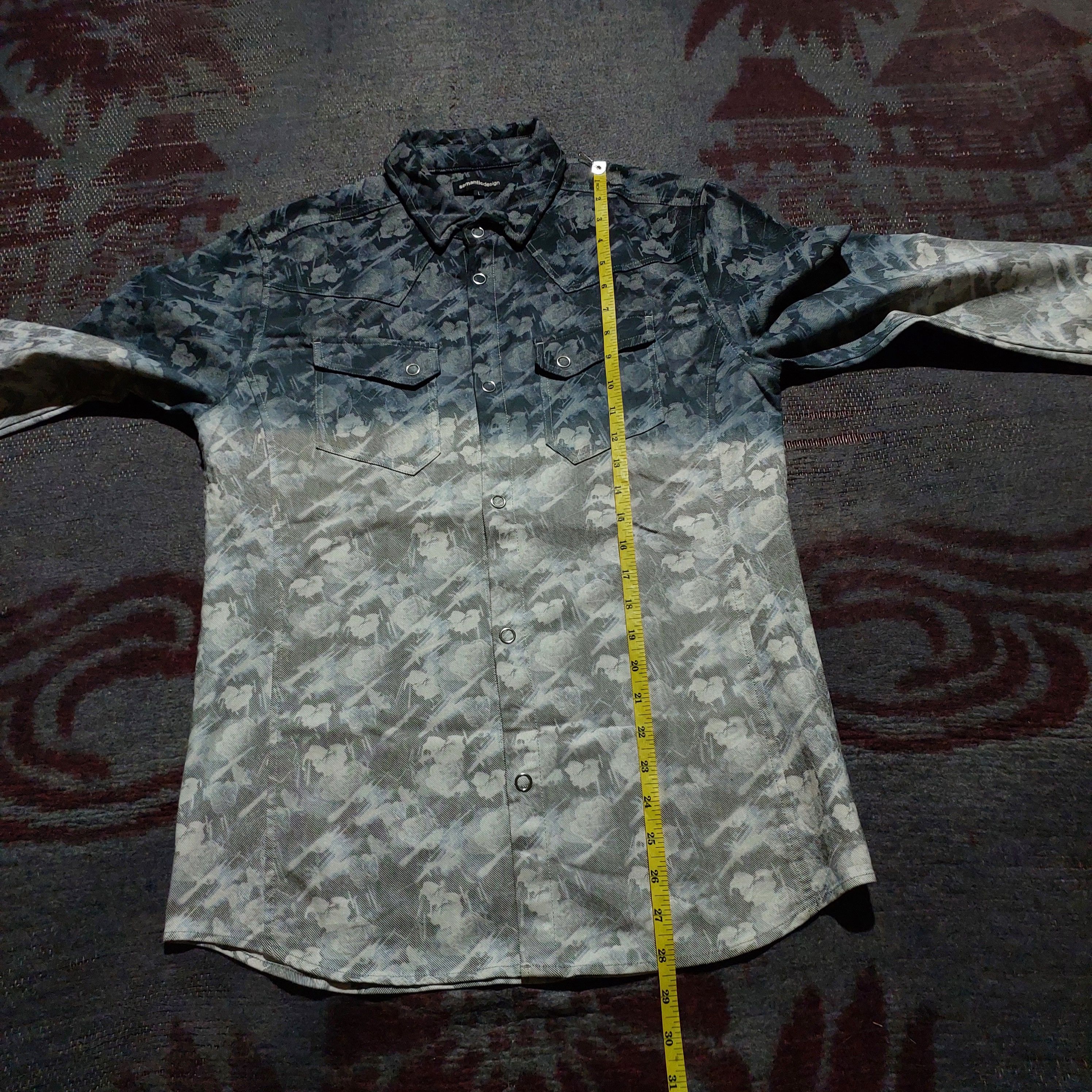 semanticdesign Semantic design flower patter button denim shirt Size US L / EU 52-54 / 3 - 13 Thumbnail