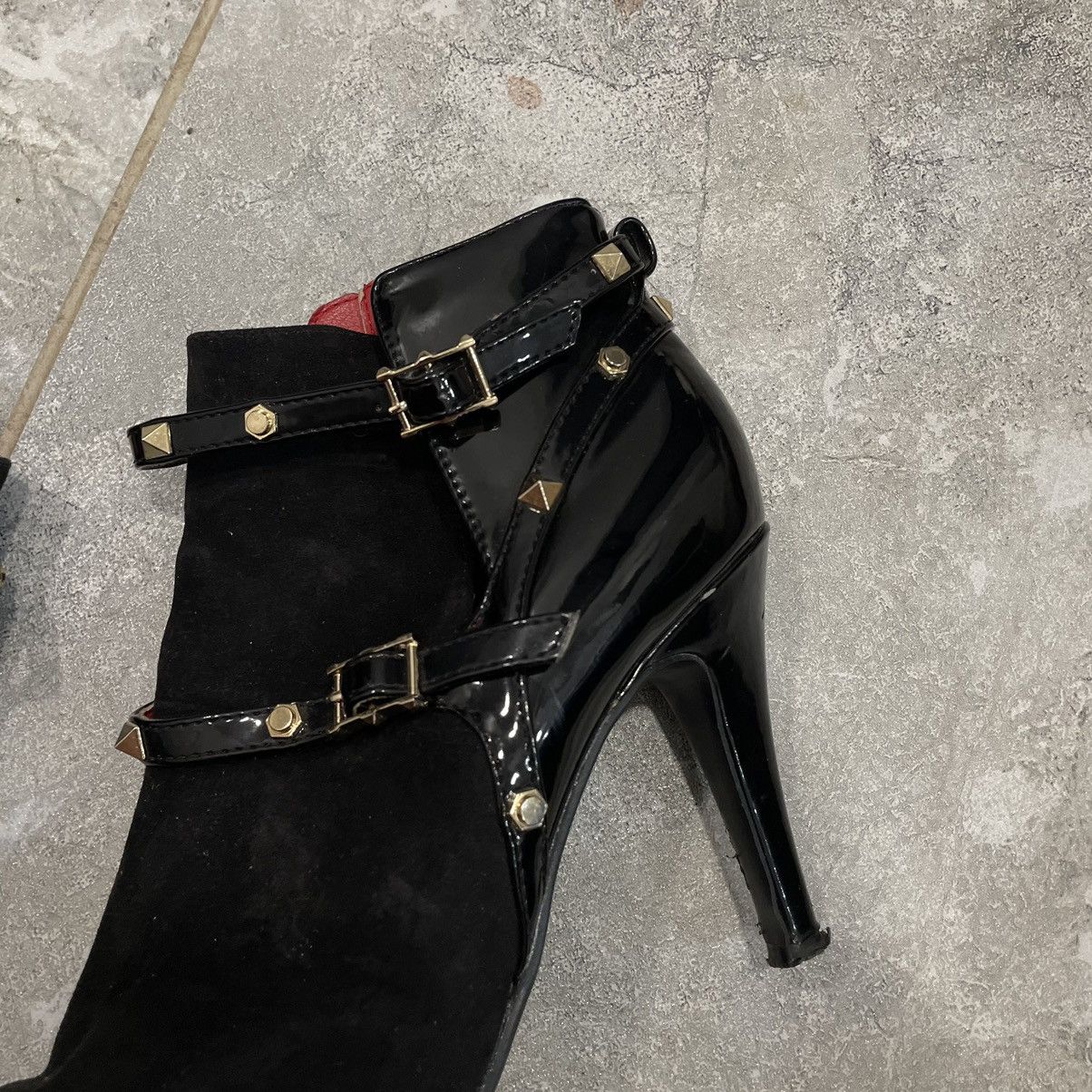 If Six Was Nine 40 VINTAGE balck HEELS shoes boots cyber punk gaultier emo Size US 10 / IT 40 - 4 Thumbnail
