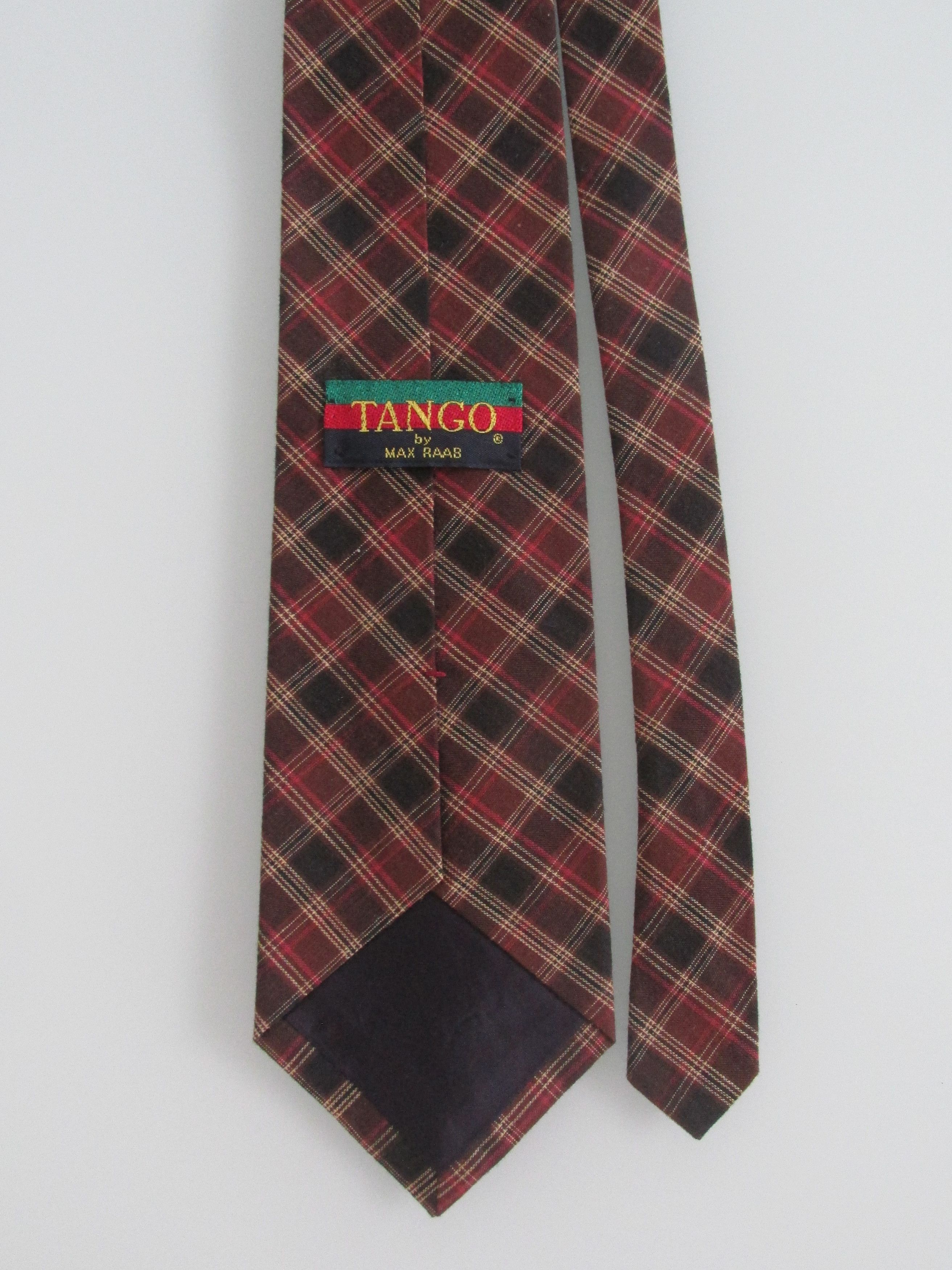 Other Tango by Max Raab Men's Cotton Plaid Ties Size ONE SIZE - 4 Thumbnail