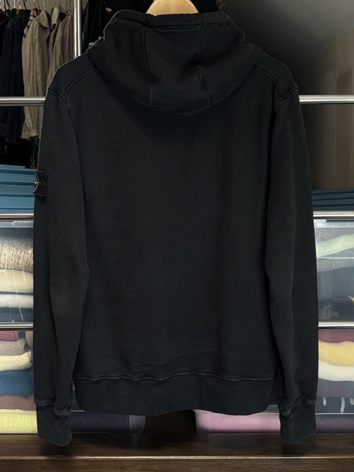 Massimo Osti × Stone Island Stone Island Black Hoodie Streetwear Badge Size US L / EU 52-54 / 3 - 3 Thumbnail