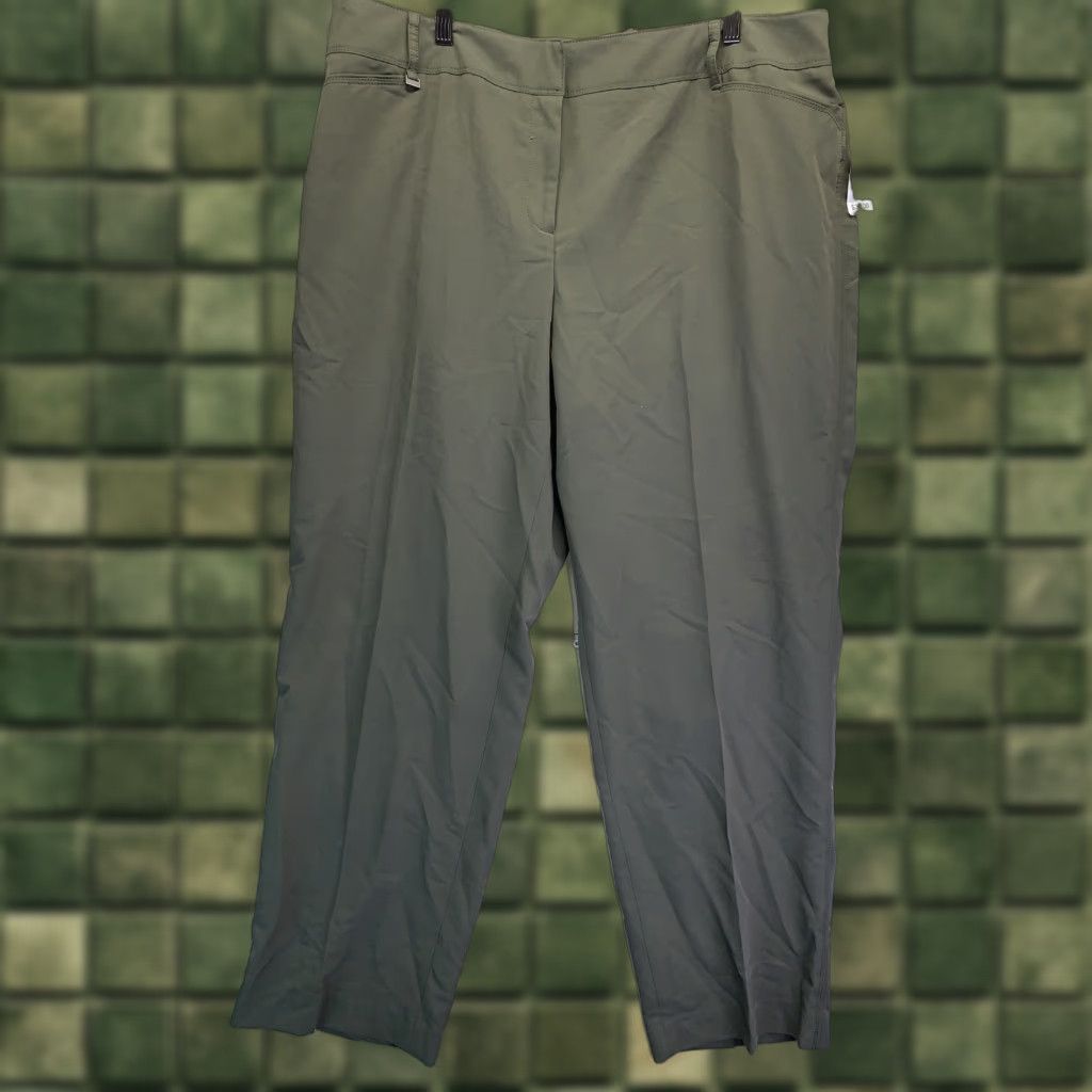 Vintage Dressbarn Women’s 18W Signature Straight Leg Green Lightweight Pants-4267 Pants Size 40" / US 18 - 1 Thumbnail