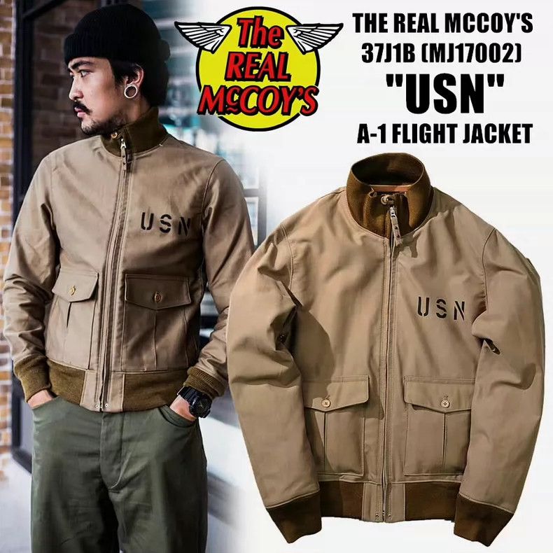 The Real McCoy's The Real McCoys Size42 1930s McCoy 'USN' US Army A-1 Wool R Size US M / EU 48-50 / 2 - 1 Thumbnail