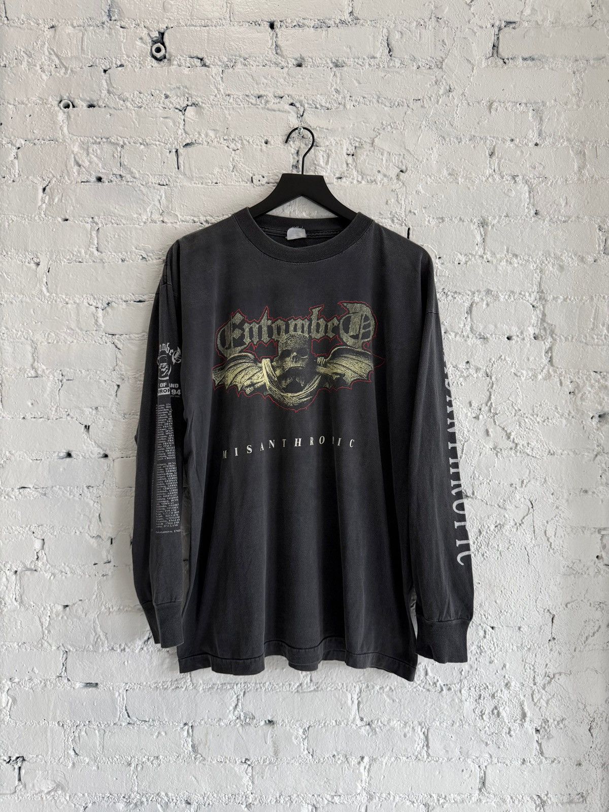 Vintage 1994 ENTOMBED ‘OUT OF HAND TOUR’ L/S TEE Size US XL / EU 56 / 4 - 1 Thumbnail