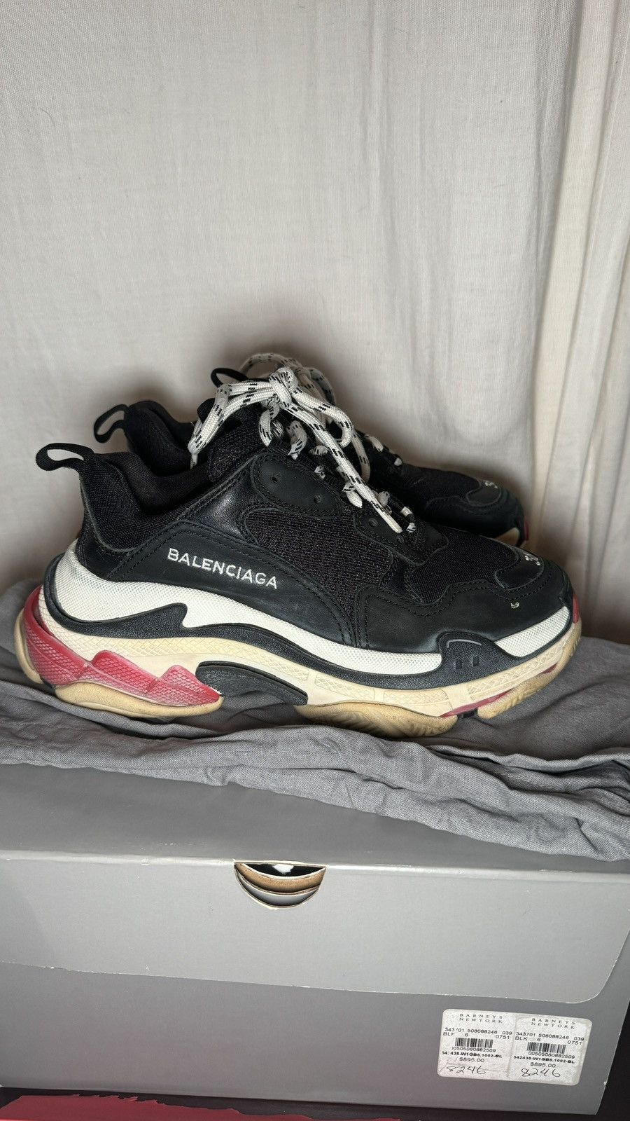 Balenciaga Balenciaga Triple S Sneakers – Black/Beige/Red (Size EU 36) Size US 6 / IT 36 - 4 Thumbnail