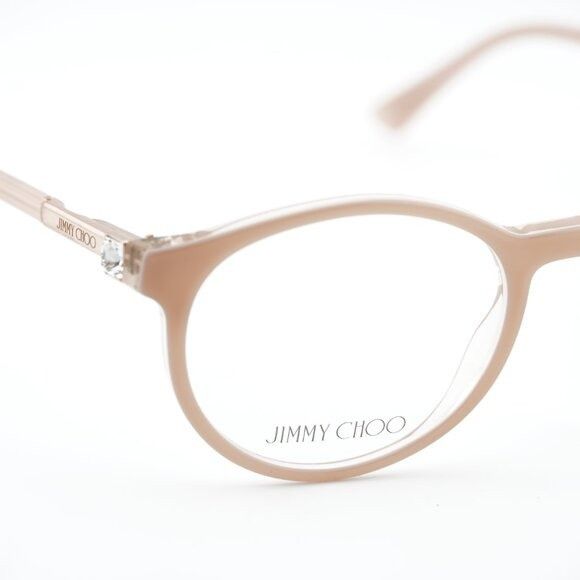 Jimmy Choo Jimmy Choo JC272 08XO 00 Eyeglasses Pink on Crystal 49mm Size ONE SIZE - 2 Thumbnail