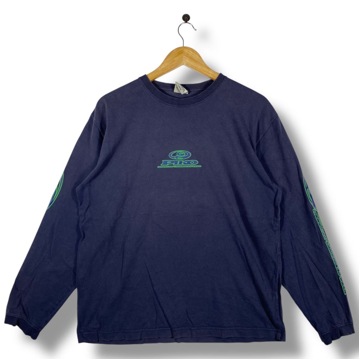 Vintage Vintage 90's PIKO Hawaiian Longboard Wear Long Sleeve Surf Size US L / EU 52-54 / 3 - 3 Thumbnail