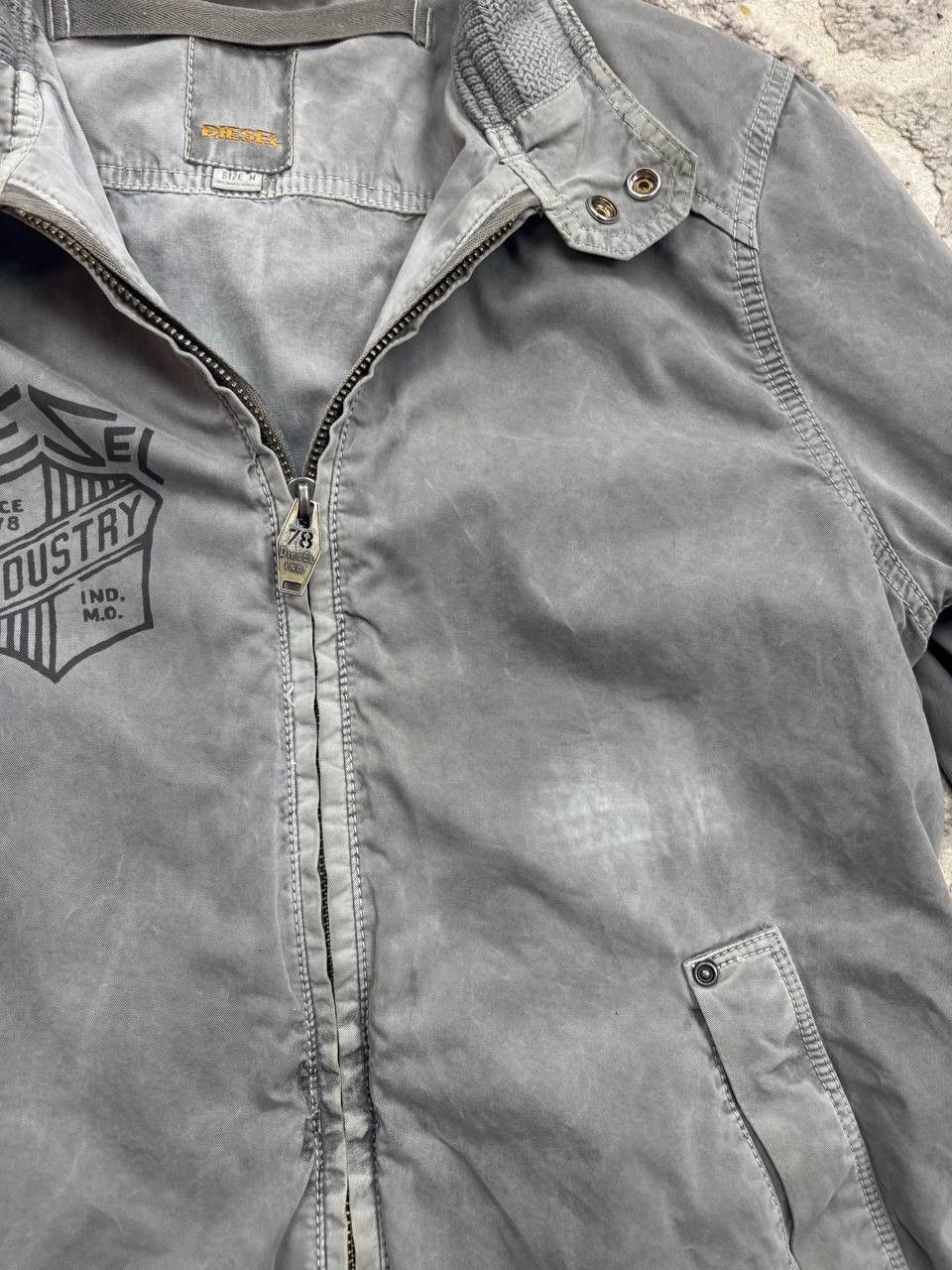 Diesel Diesel Distressed Grey Moto Jacket Size M Size US M / EU 48-50 / 2 - 3 Thumbnail