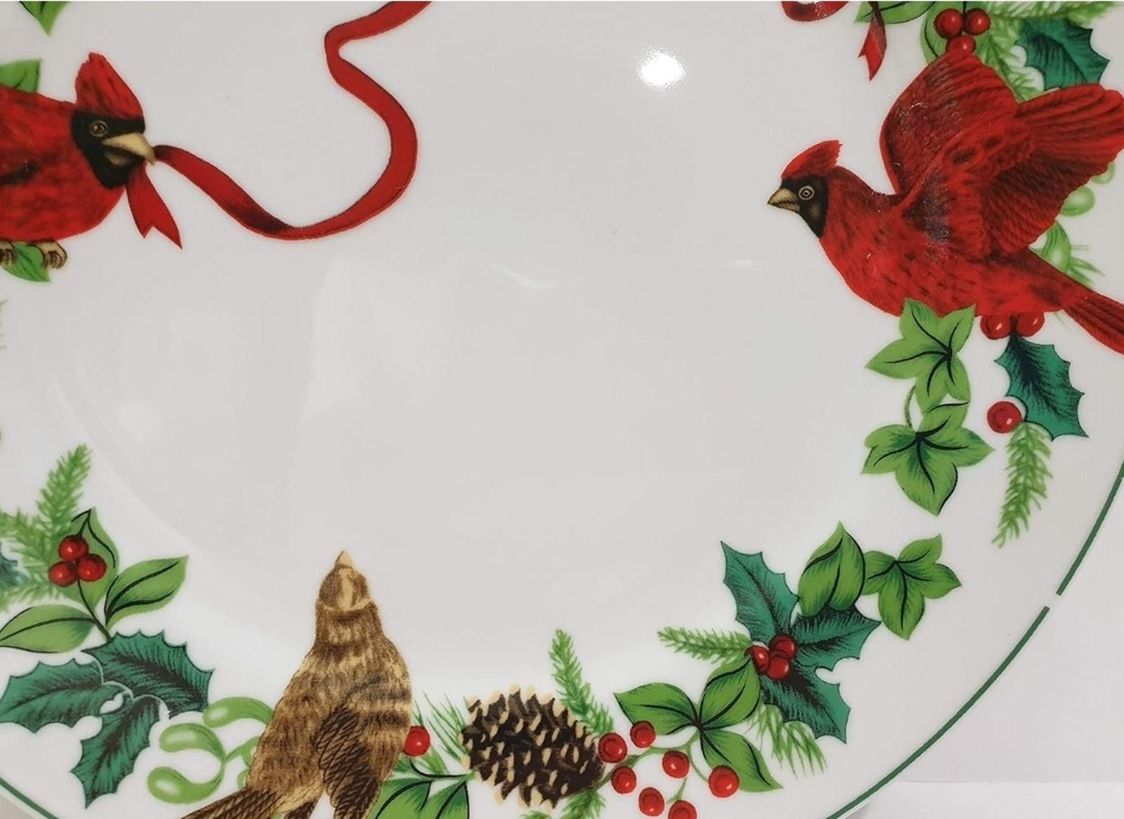 Designer Royal Norfolk Cardinal Christmas 10" Dinner Plate Size ONE SIZE - 3 Thumbnail