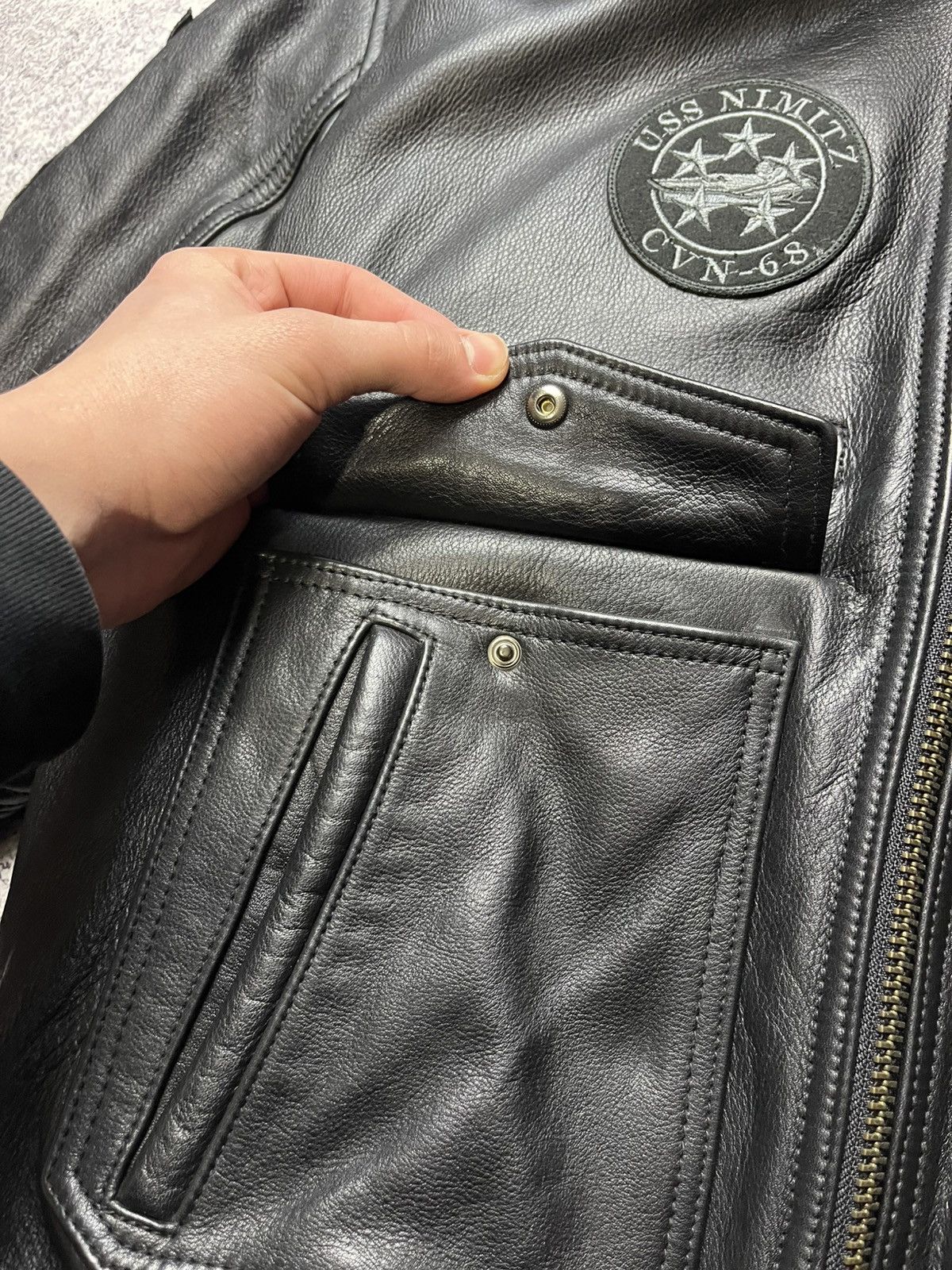 Vintage Vintage Leather Bomber Jacket Top Gan B3 Avirex Y2K Rare Size US M / EU 48-50 / 2 - 25 Thumbnail