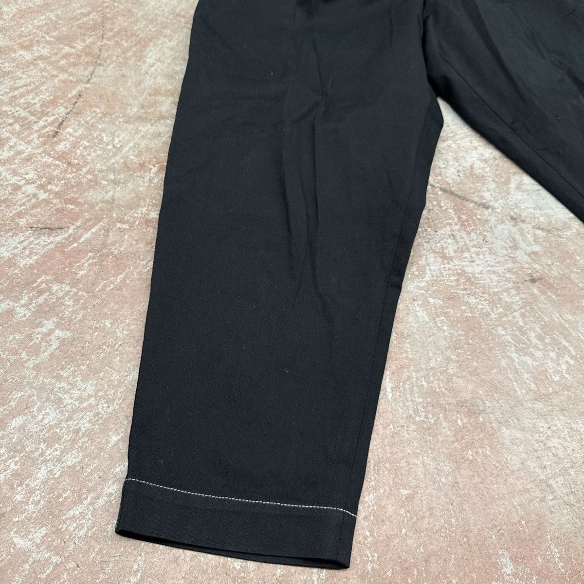 Marni Marni Contrast Stitch Black Cotton Pants Size 38" / US 16 / IT 52 - 2 Thumbnail