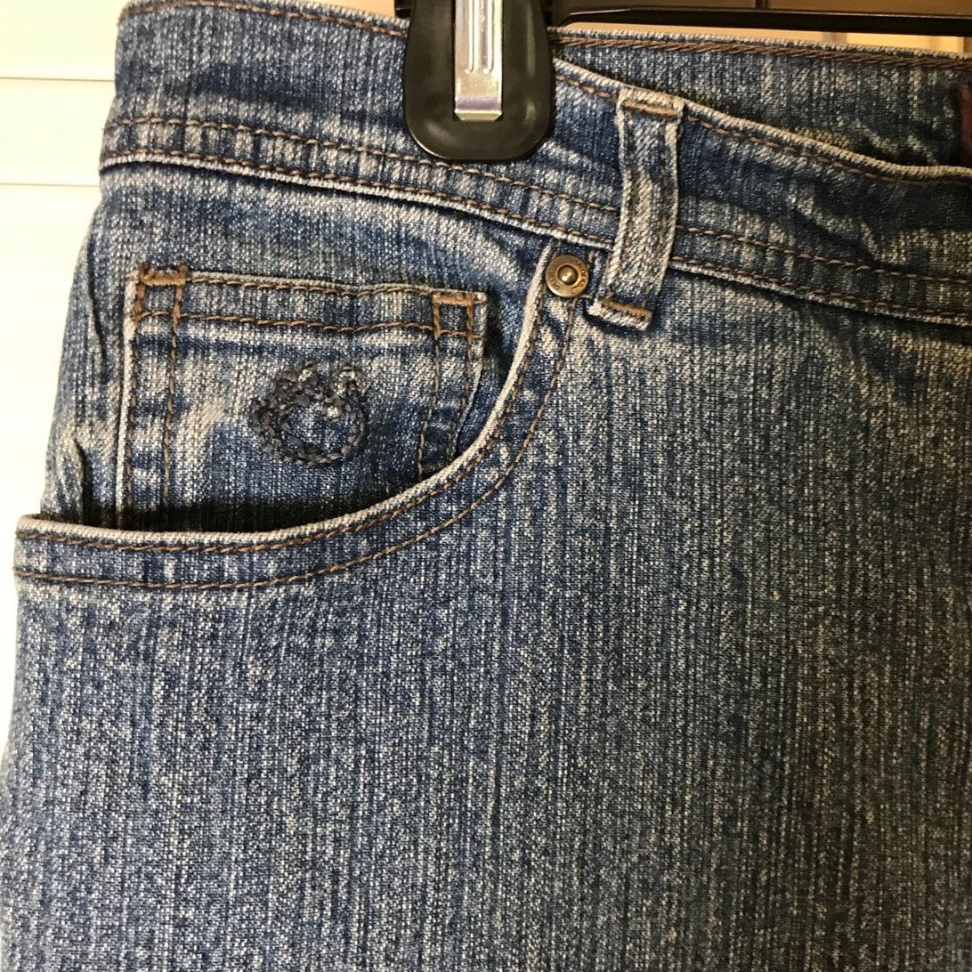 Gloria Vanderbilt Gloria Vanderbilt Amanda Blue Denim High-Rise Capri 14P Size 33" - 8 Thumbnail