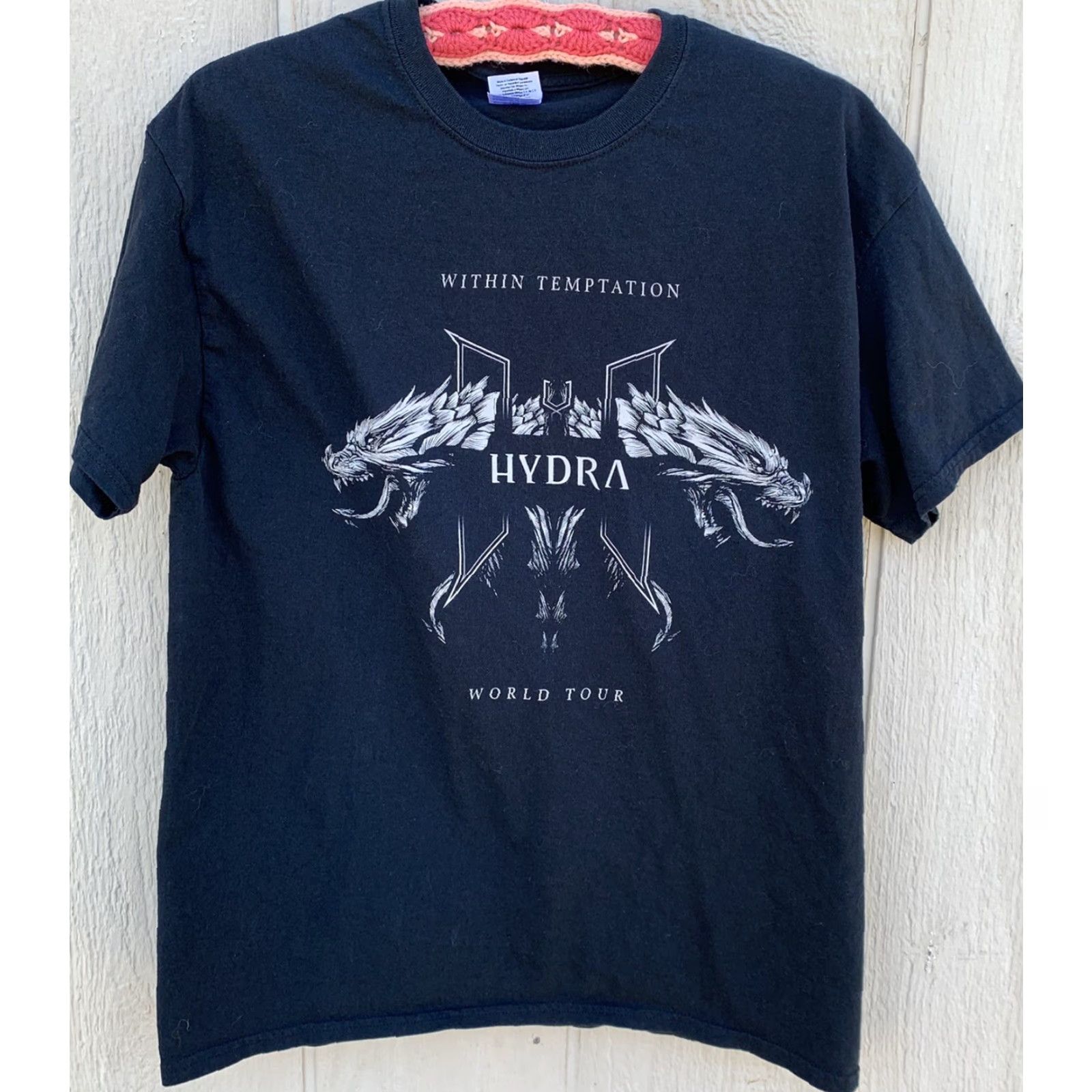 Gildan VINTAGE Within Temptation Hydra World Tour North America 2014 T-Shirt Band Concert Tee L Black Cotton Jersey Gildan Unisex Adults Short Sleeve SVG? Size US L / EU 52-54 / 3 - 2 Thumbnail