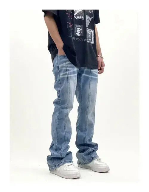Designer × Japanese Brand × Vintage hiphop distressed faded flared jeans Size US 32 / EU 48 - 1 Thumbnail