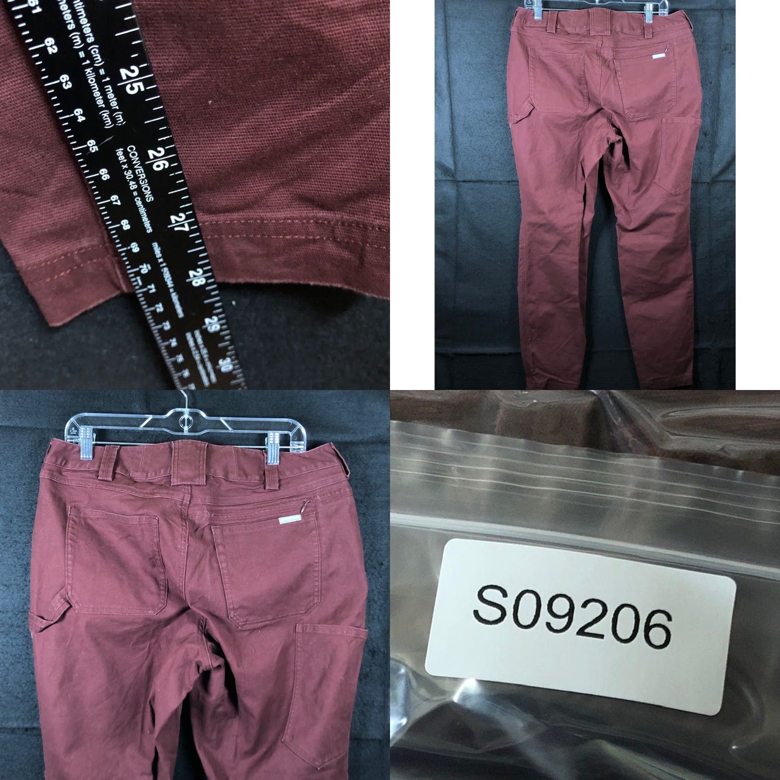 Vintage Duluth Womens Jeans Maroon Purple High Rise Curvesetter Waistband Stretch 12 Size 24" / US 00 / IT 34 - 8 Thumbnail