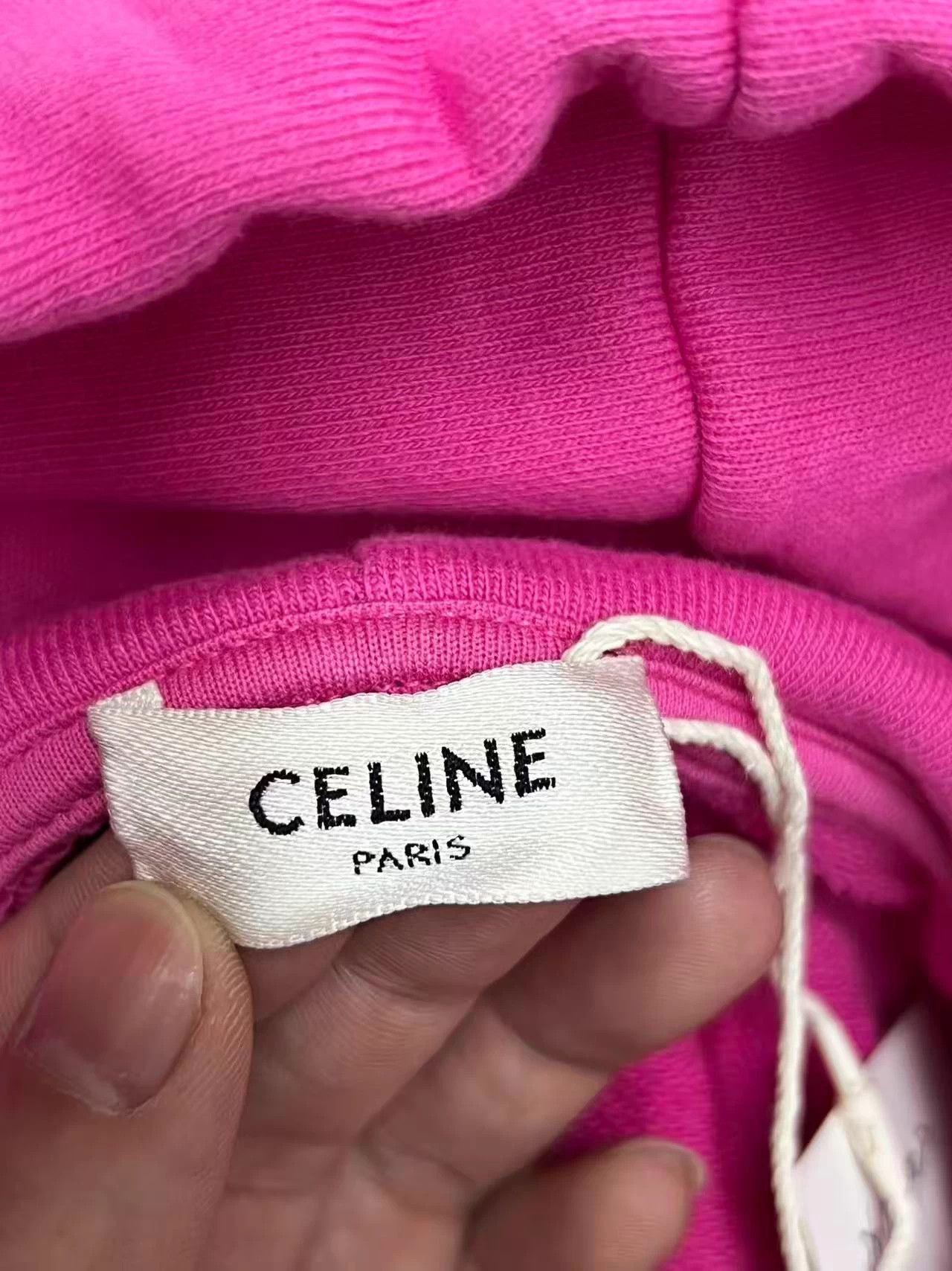 Celine Celine hot pink sweatshirt S white lettering Size S / US 4 / IT 40 - 4 Thumbnail