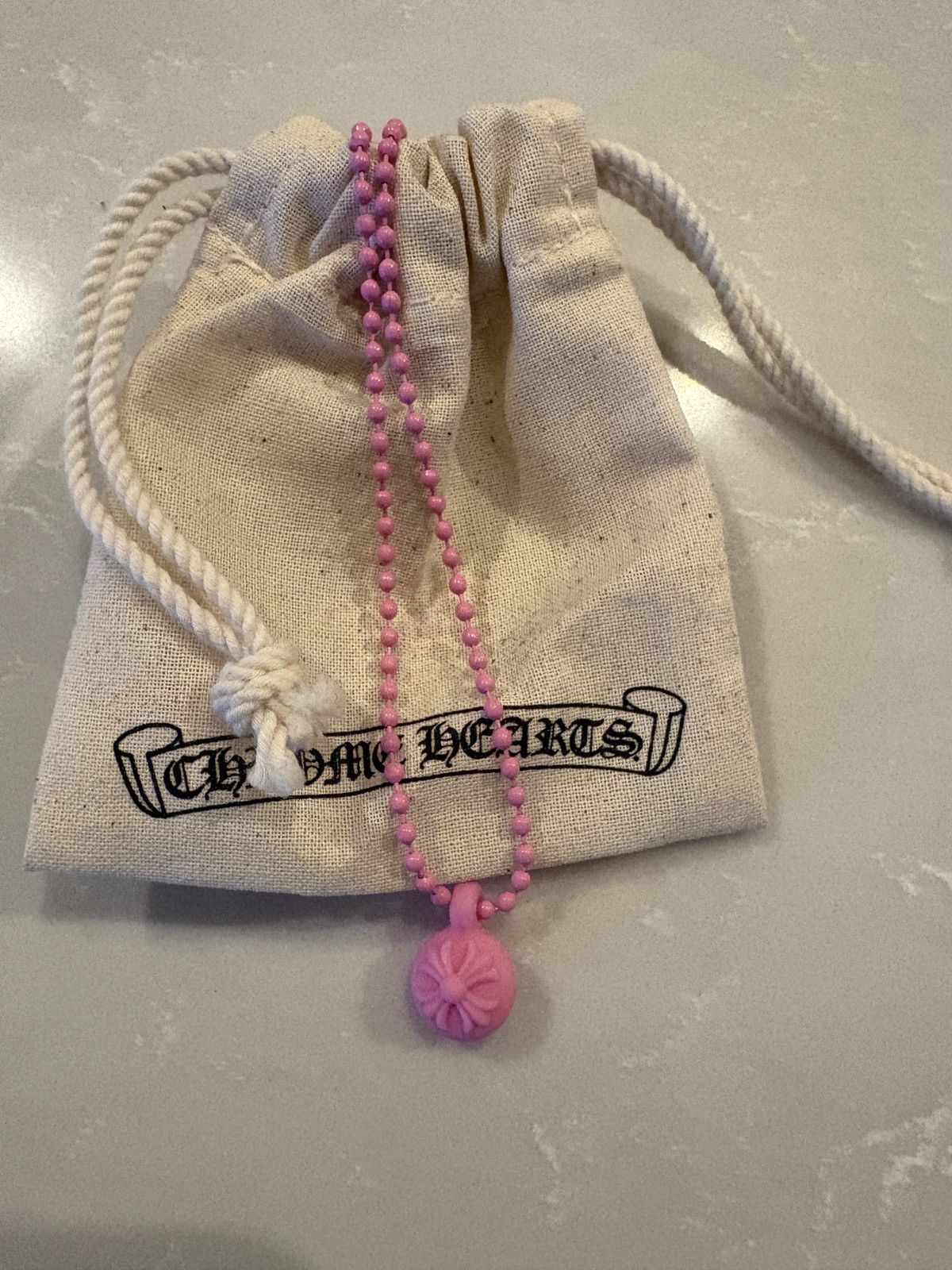 Chrome Hearts Chrome Hearts Crossball Charm Necklace Pink Size ONE SIZE - 1 Thumbnail