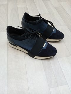 Navy hot sale balenciaga runners