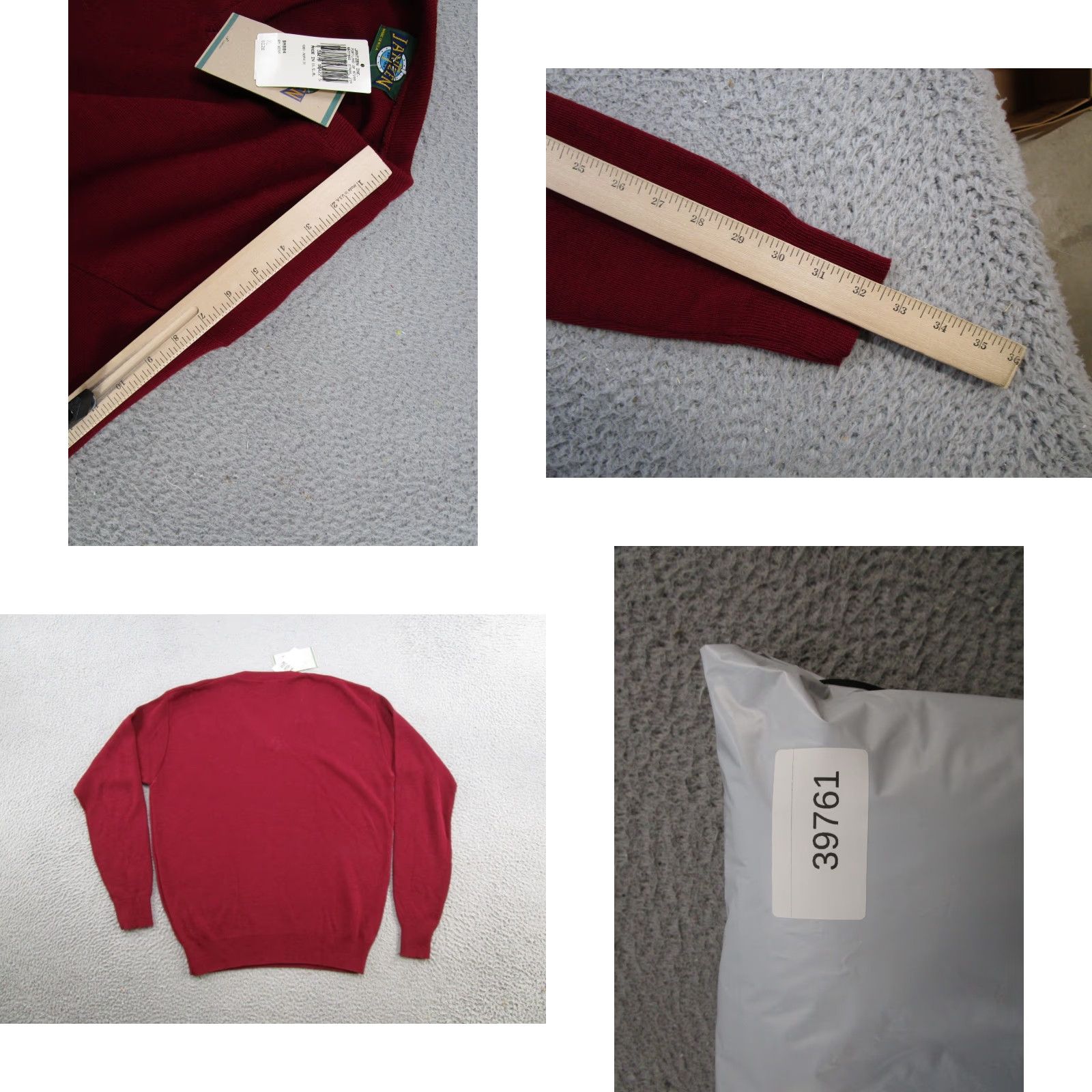 Jantzen VINTAGE Jantzen Red V-Neck Sweater XL Mens Knit Pullover 90s Classic USA Made Red 90s Boys Girls Size US XL / EU 56 / 4 - 8 Thumbnail