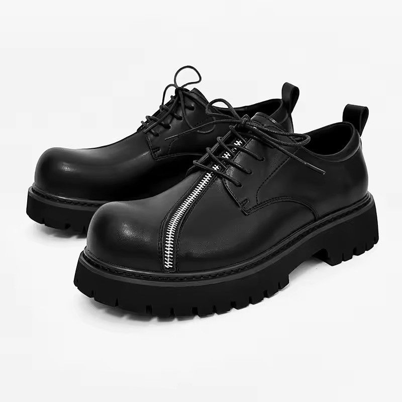 Leather Outdoor Zipper Designer Black Leather Boots Size US 9 / EU 42 - 2 Thumbnail