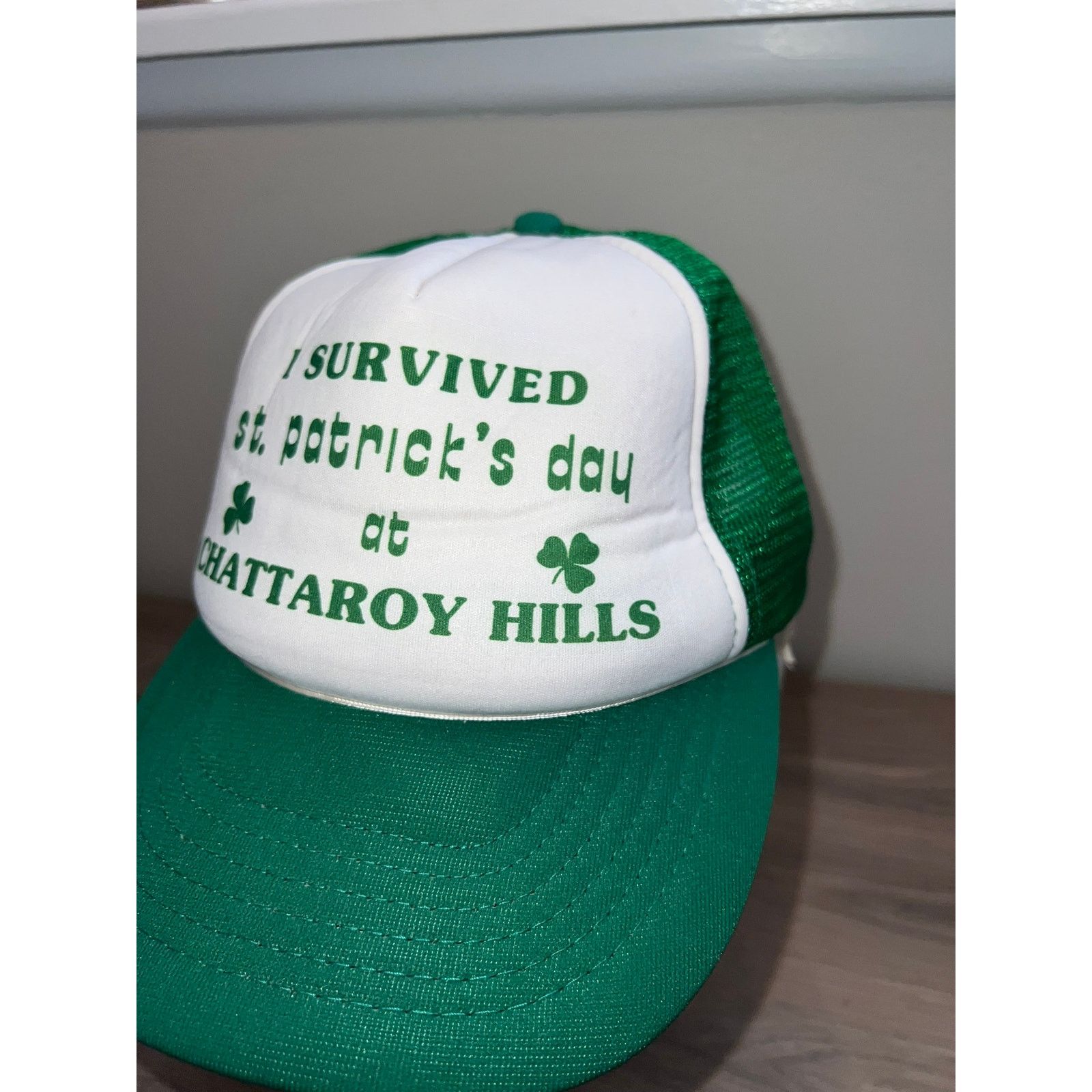 Vintage St. Patrick's Day Hat Trucker Snapback Chattaroy Hills OS Size ONE SIZE - 3 Thumbnail