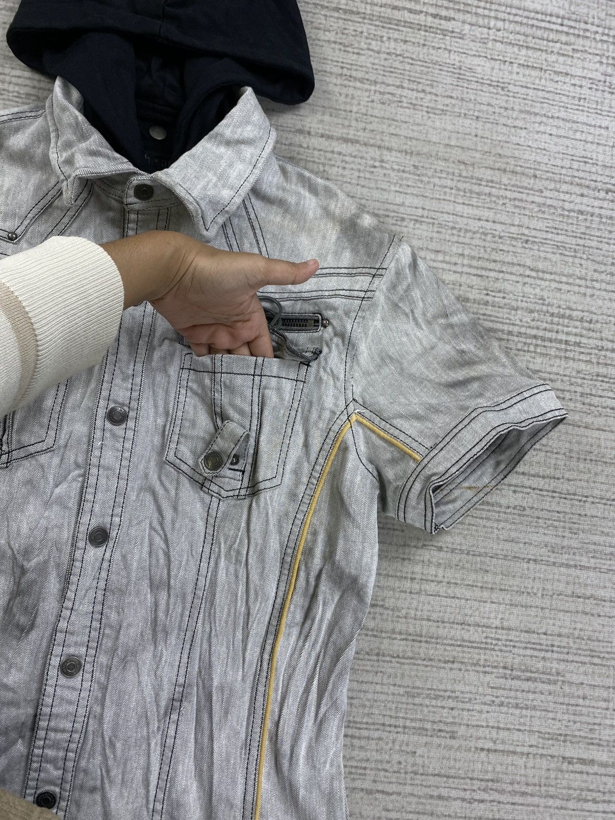 In The Attic 🔥STEALS In The Attic Wash Grey Detachable Punk Jacket Size US M / EU 48-50 / 2 - 8 Thumbnail