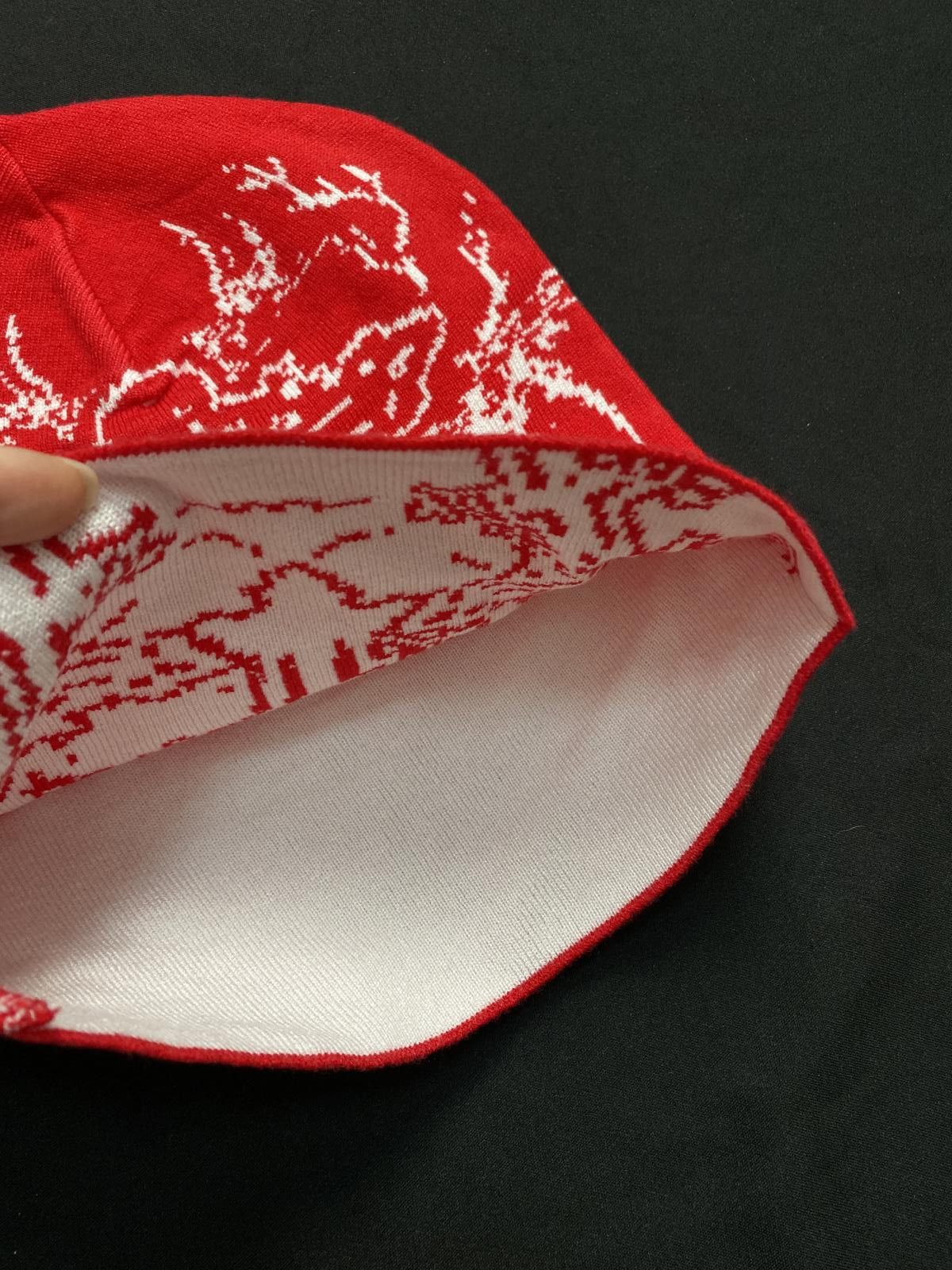 Japanese Brand Rare Y2k Gothic Cross Pattern No Cuff Knit Skull Cap Beanie Size ONE SIZE - 5 Thumbnail