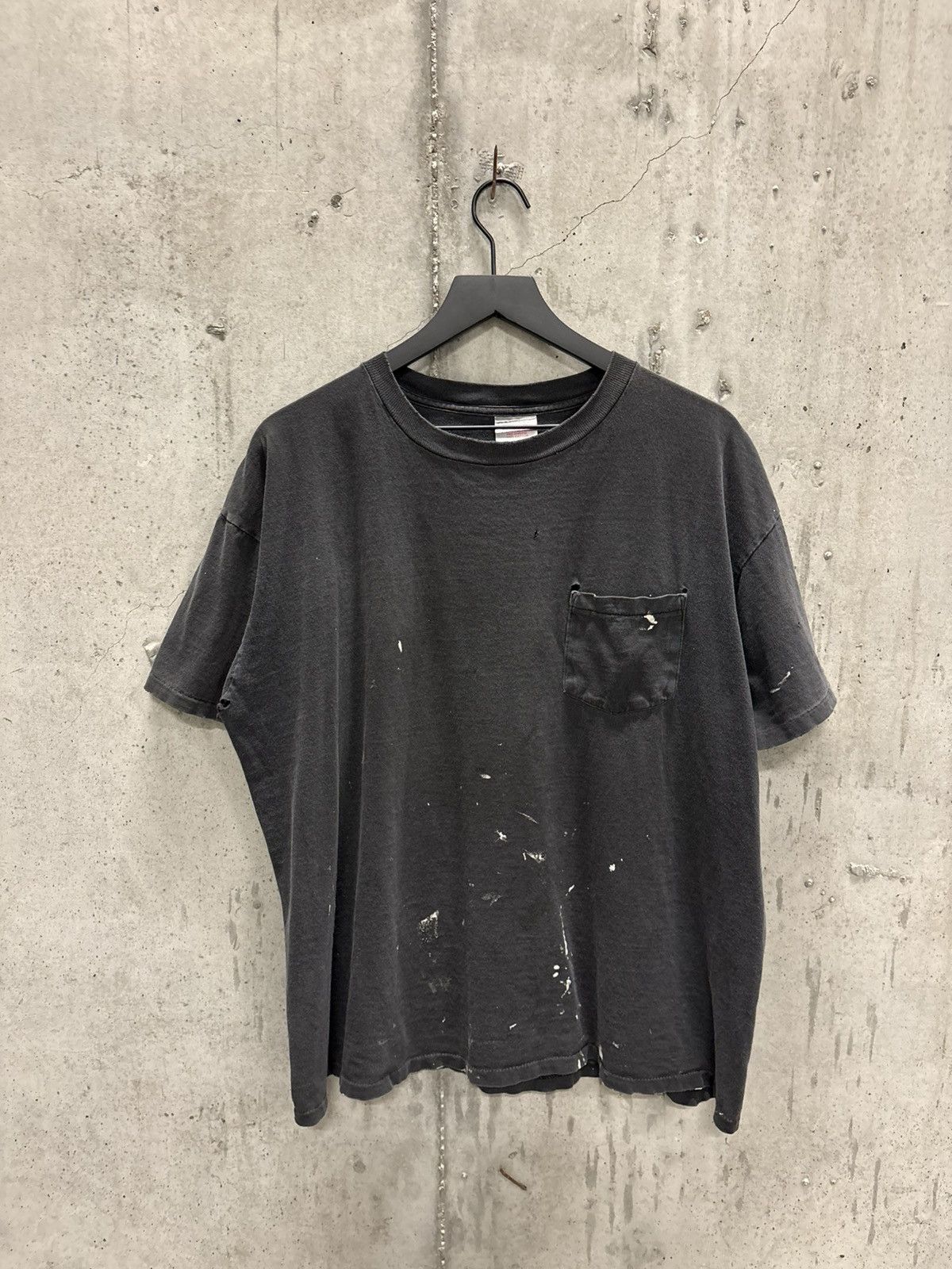 Vintage Vintage Blank Shirt Faded Tee Boxy Distressed Grunge Band Size US XL / EU 56 / 4 - 1 Thumbnail