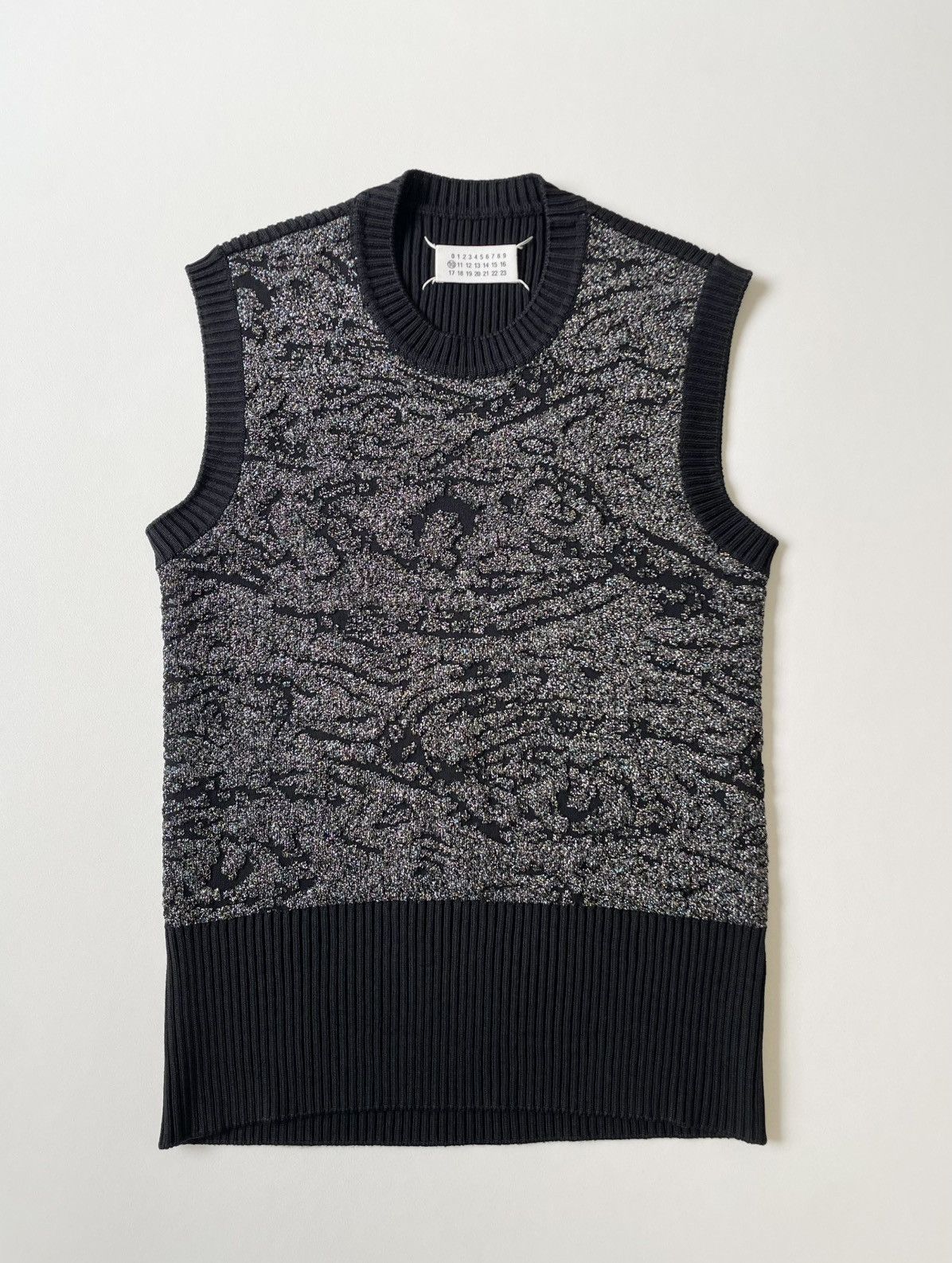 Maison Margiela Sample ‘Metallic Galaxy Intarsia’ Sweater Vest Size US M / EU 48-50 / 2 - 18 Thumbnail