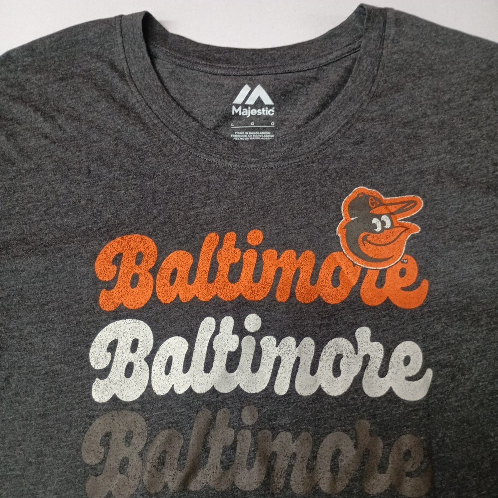 Majestic Majestic Baltimore Orioles T-shirt Women’s Size L Gray MLB Size L / US 10 / IT 46 - 2 Thumbnail