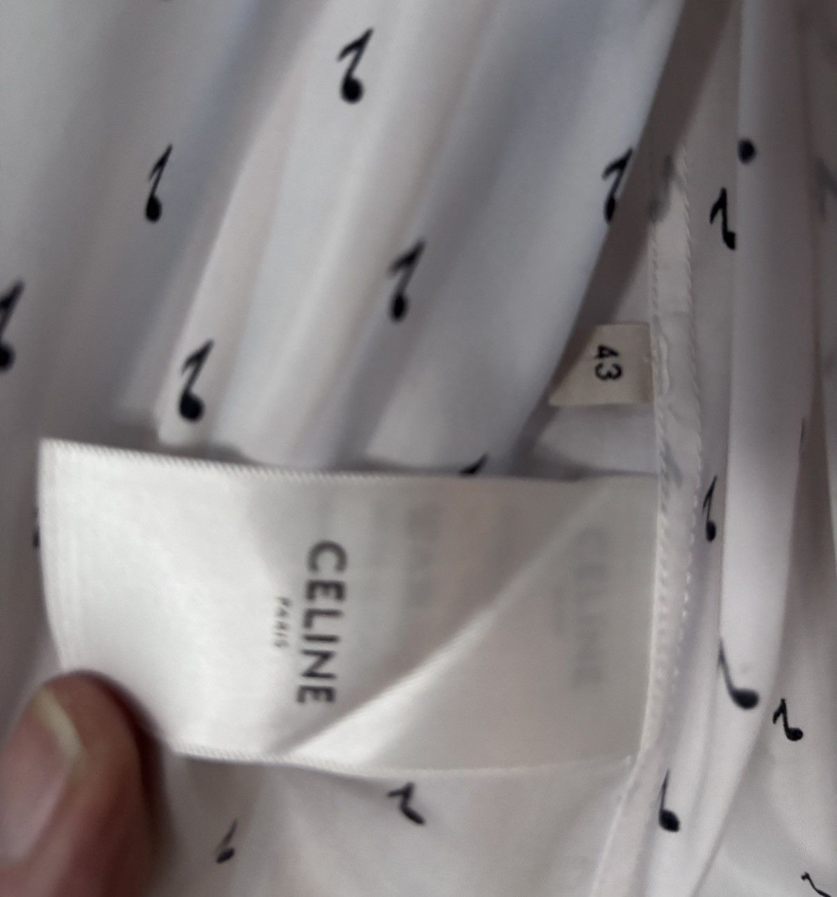 Celine Celine “Music Note” Shirt Rare Size, Exc Cond. Size US L / EU 52-54 / 3 - 6 Thumbnail
