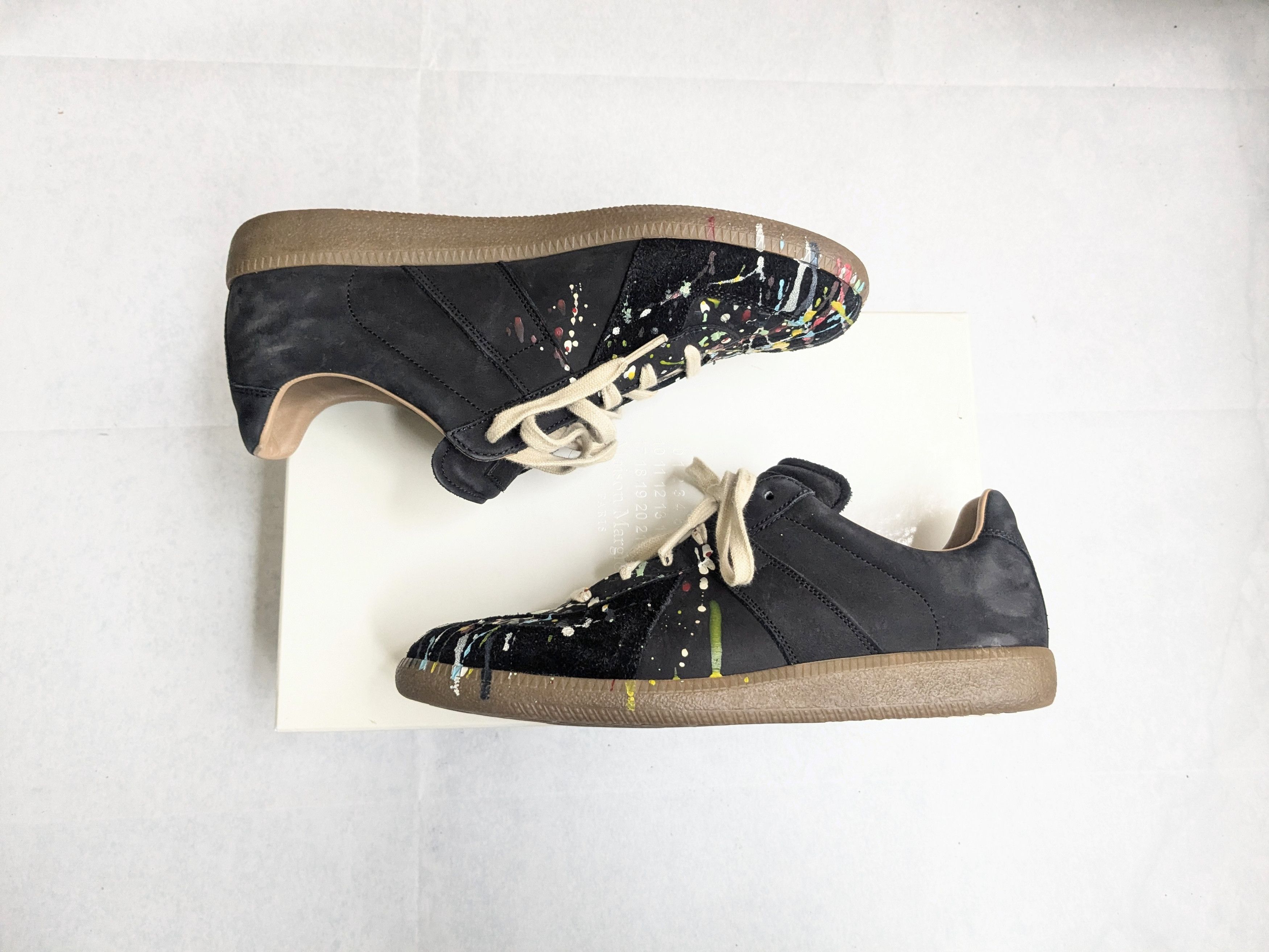 Maison Margiela Maison Margiela Replica GAT Paint Splatter Black 9 42 Size US 9 / EU 42 - 4 Thumbnail