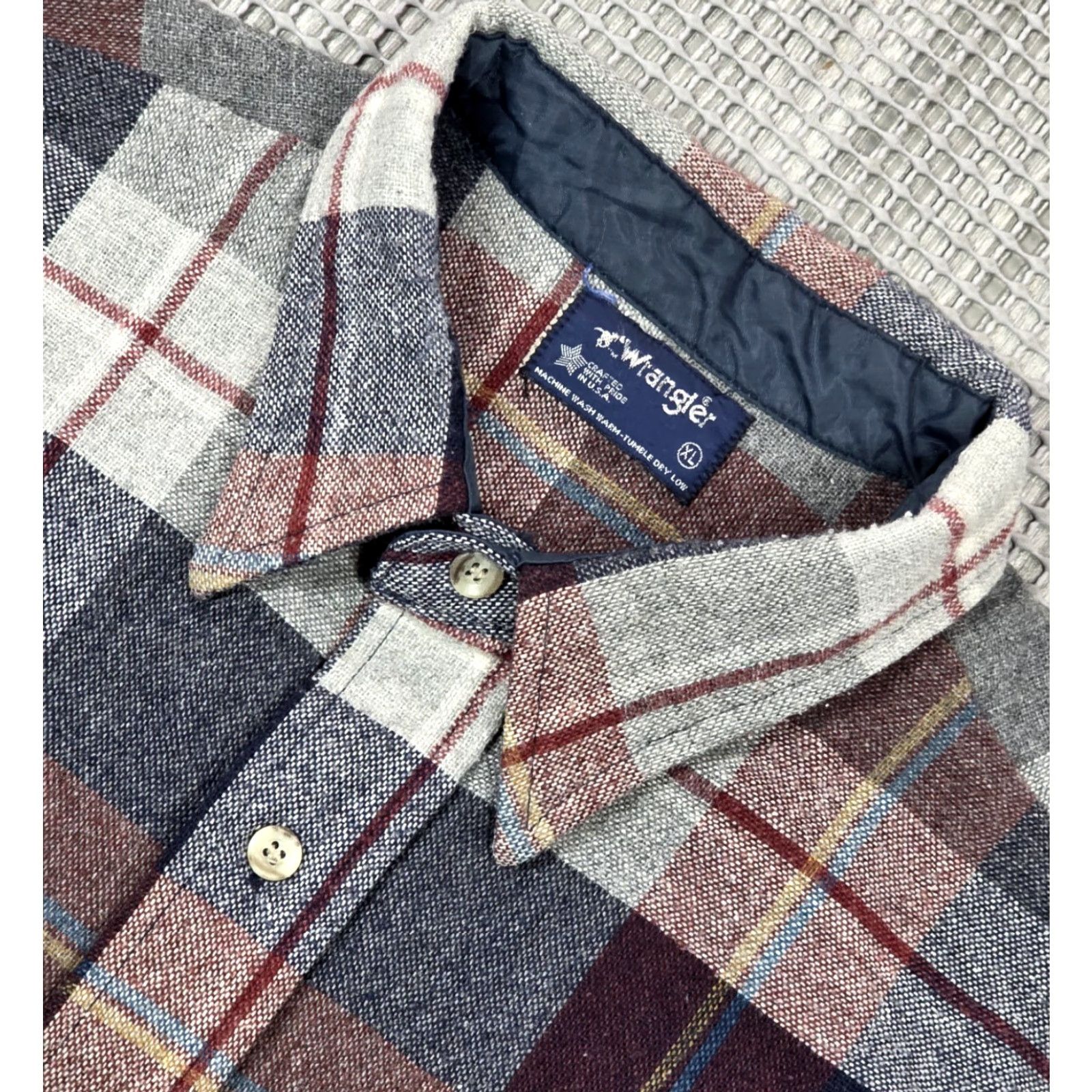 Wrangler VINTAGE Wrangler Shirt Mens XL Wool Blend Flannel Plaid Button Up USA Made 80s Size US XL / EU 56 / 4 - 6 Thumbnail