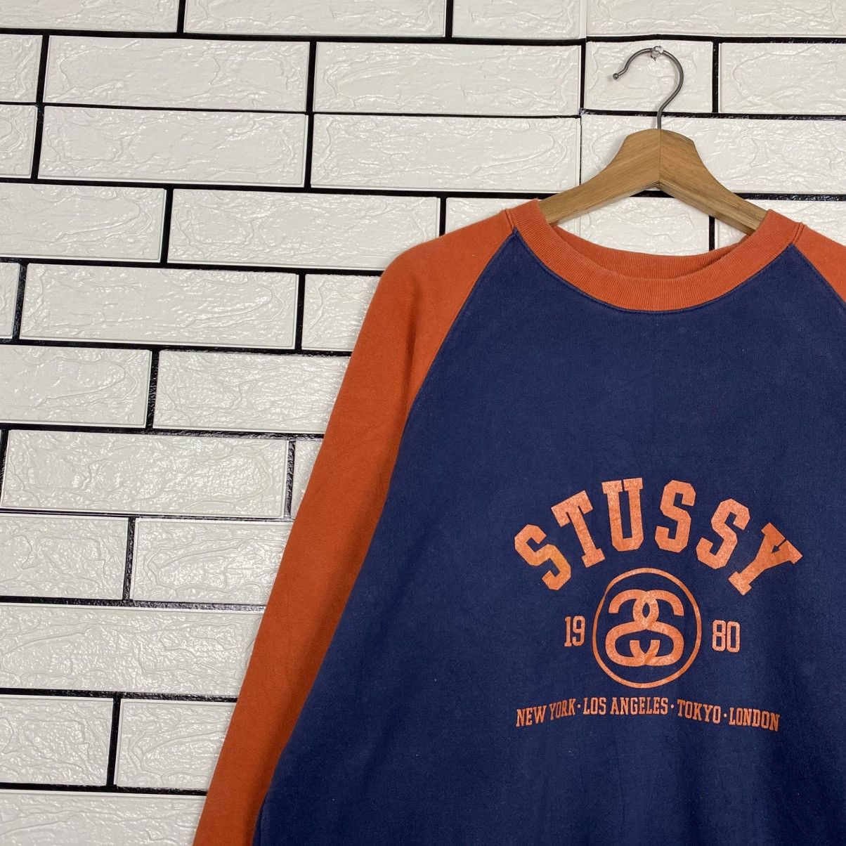 Stussy 📌Vintage Y2K Sweatshirt Stussy Big Logo Design Size US L / EU 52-54 / 3 - 8 Thumbnail