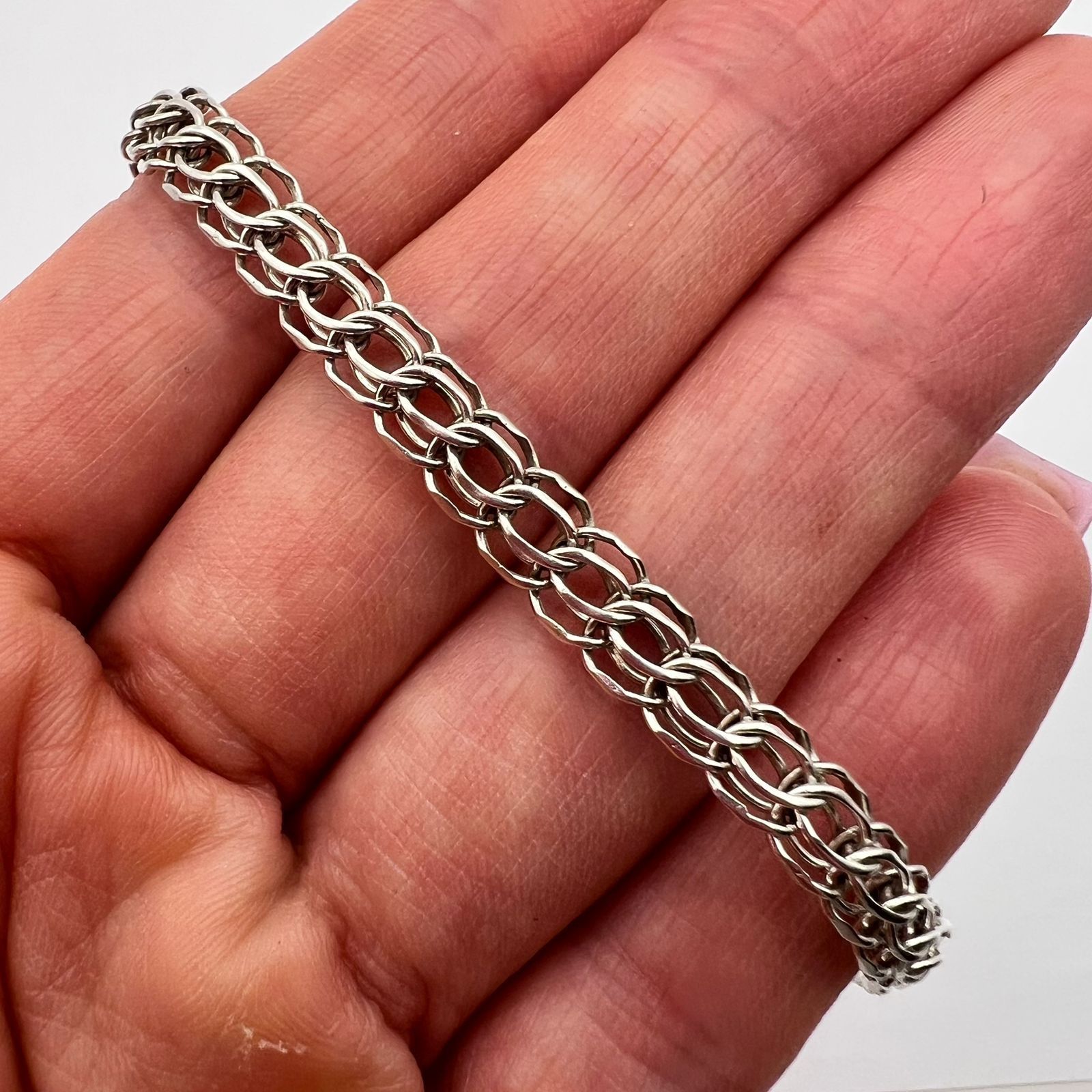 Sterling Silver Vintage 925 Sterling Silver Bracelet Jewelry 7.3g Size ONE SIZE - 4 Thumbnail