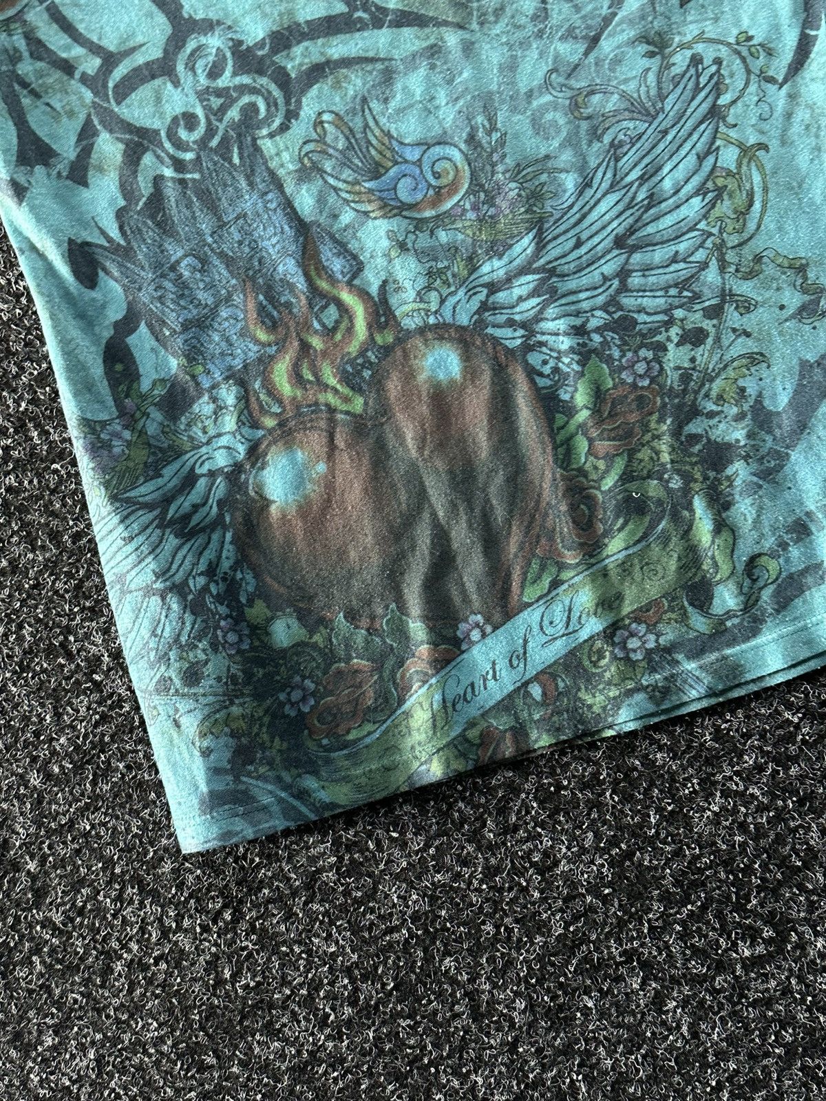 Designer × Ed Hardy Vintage Ed Hardy STYLE tiger big True Love Logo Women Tee Size L / US 10 / IT 46 - 7 Thumbnail