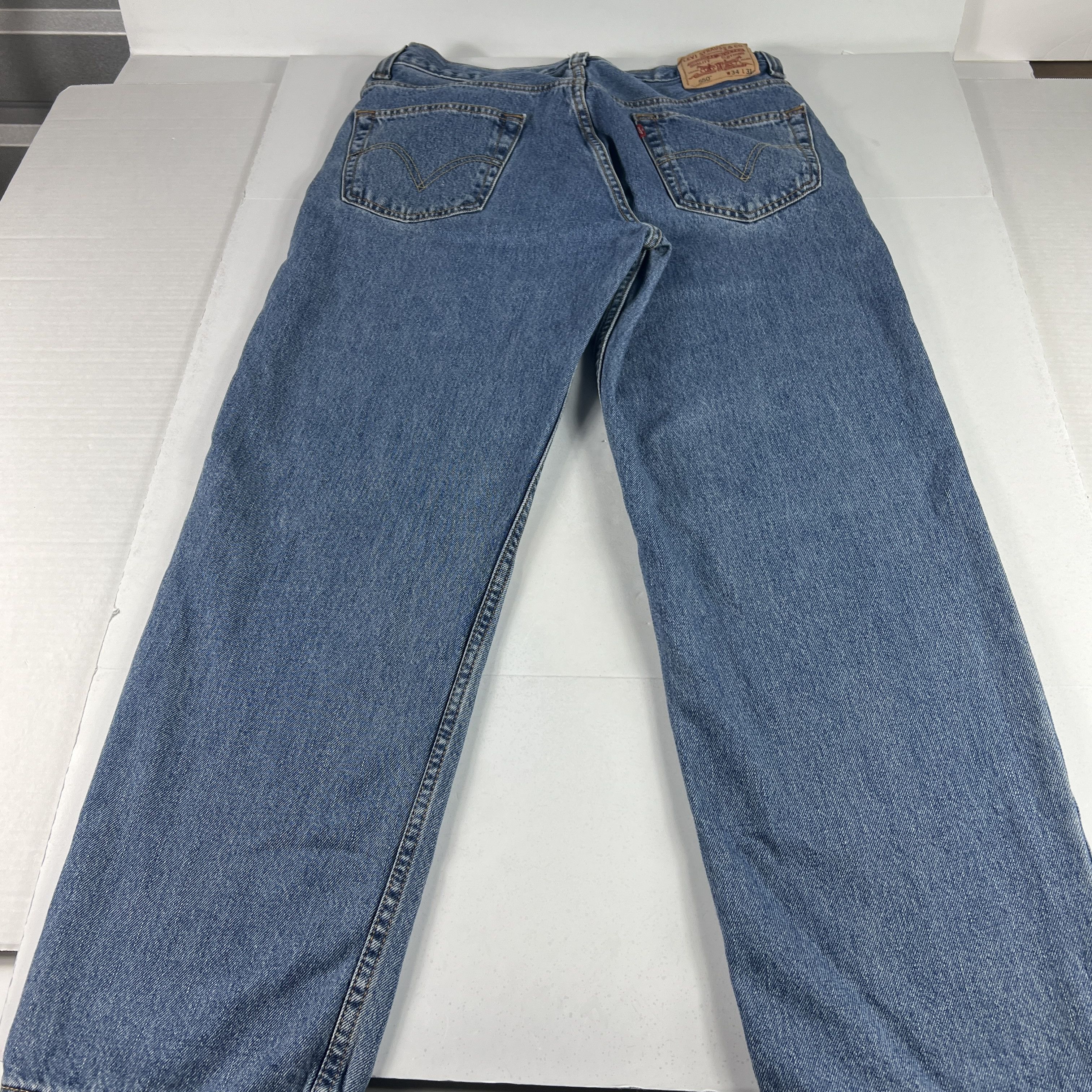 Levi's × Vintage Y2K Levi's Jeans 550 Relaxed Blue Faded Cotton Denim Size US 34 / EU 50 - 10 Thumbnail