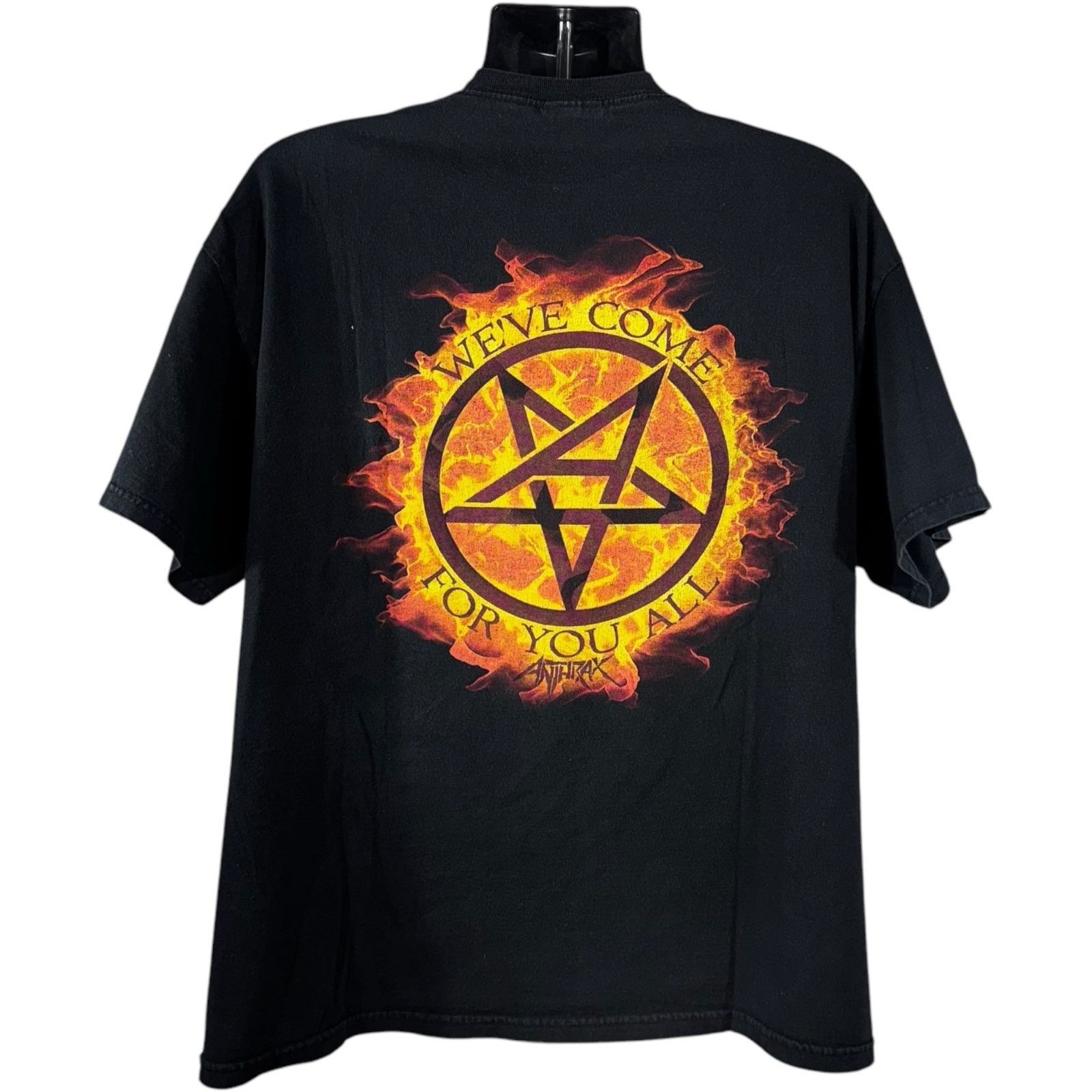 Vintage Vintage Anthrax Flame Logo Tee XL Size US XL / EU 56 / 4 - 5 Thumbnail