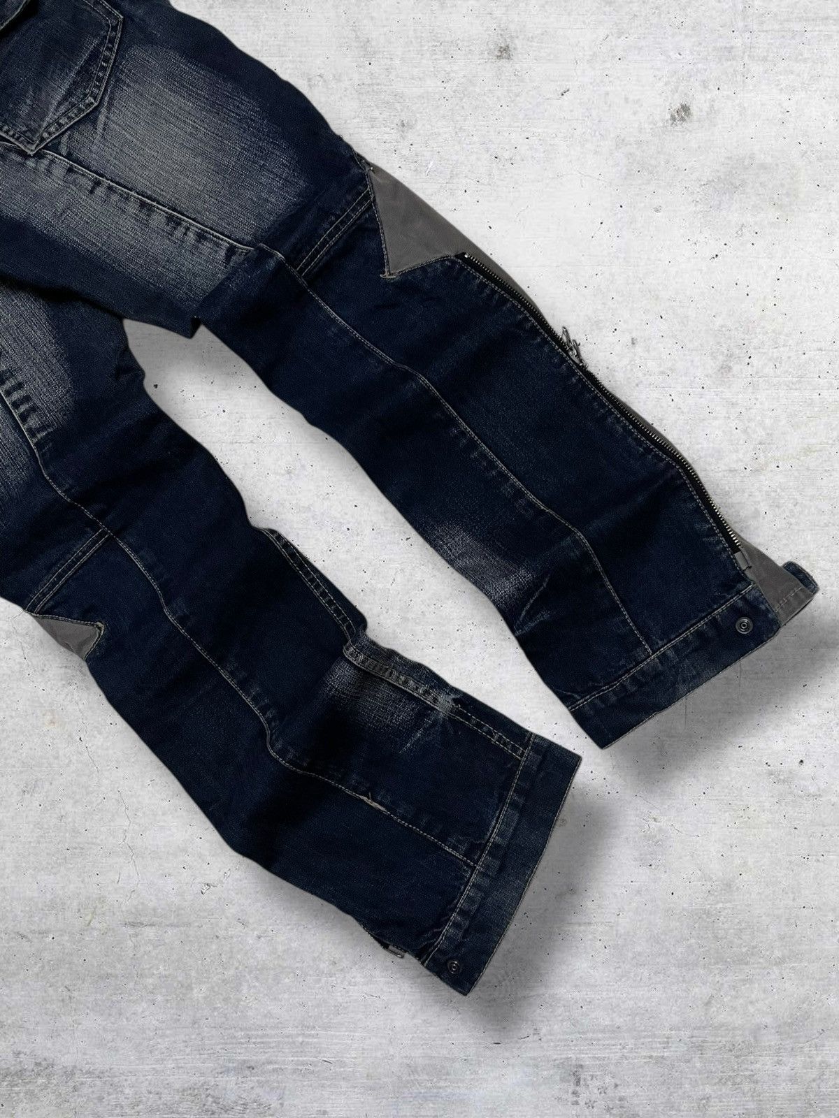 PPFM PPFM RECONSTRUCTED MULTIZIP ICONIC JAPAN DESIGNER 90S DENIM Size US 31 - 8 Thumbnail