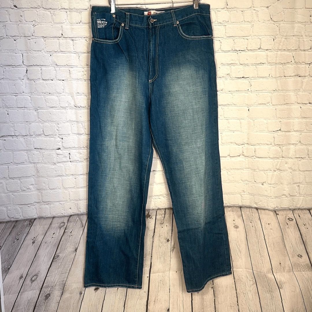 Vintage 96 North Baggy Loose Skater Jeans Jeans Men 36 Regular Cotton Blue 96 North Baggy Loose Skater Jeans Hip Hop 90s Mens Size US 36 / EU 52 - 7 Thumbnail